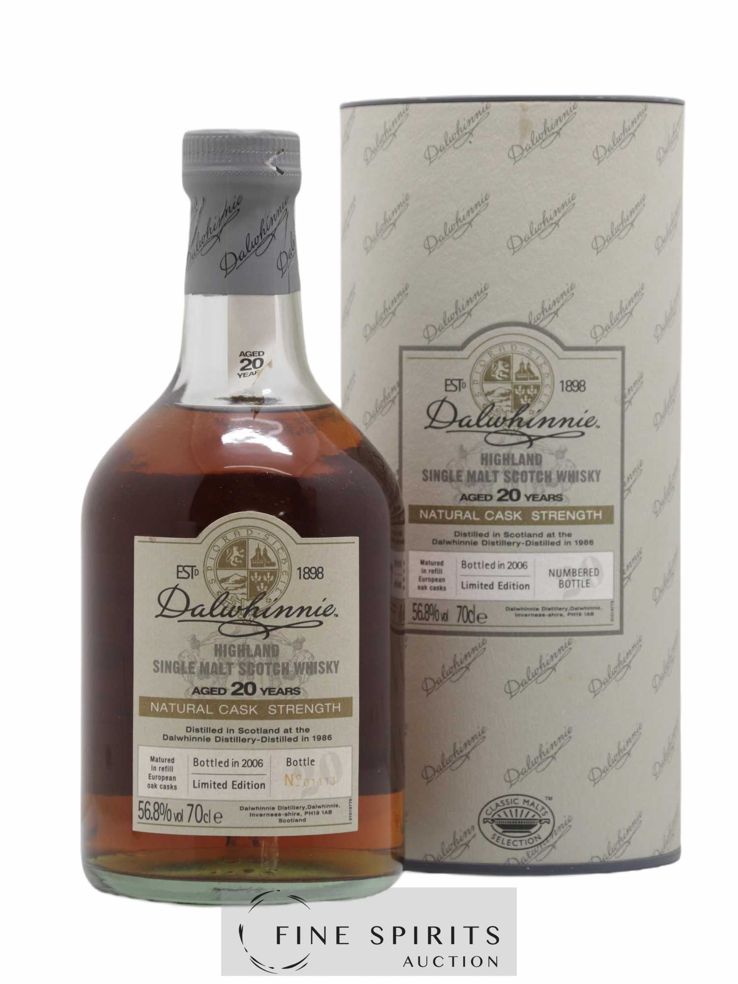 Dalwhinnie 20 years 1986 Of. bottled 2006 Limited Edition