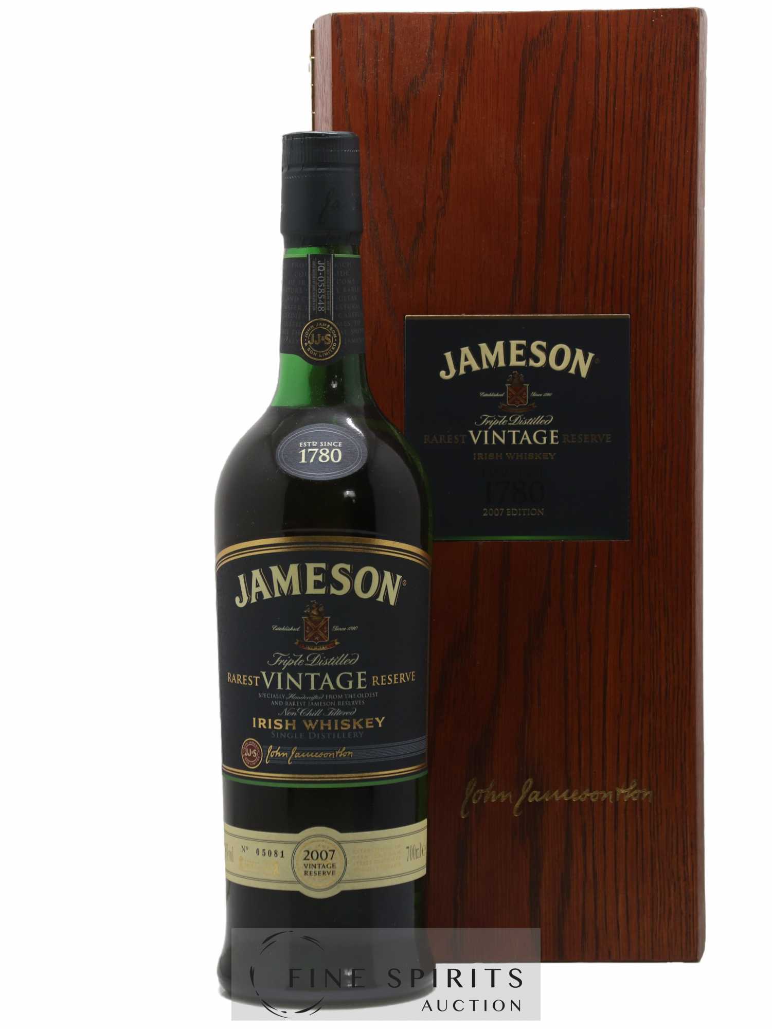 Jameson Of. Vintage Triple Distilled - 2007 Edition Rarest Reserve