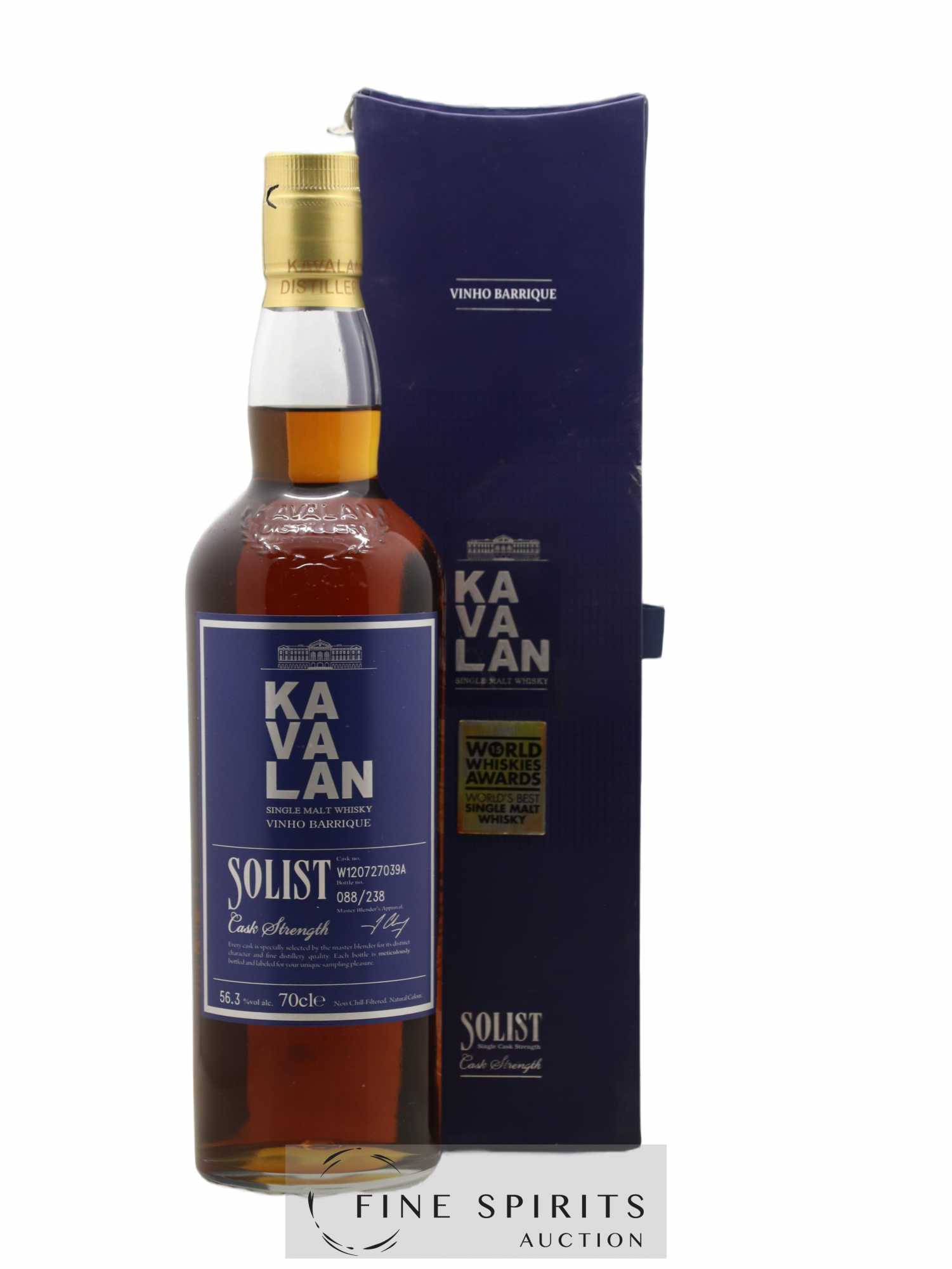 Kavalan Of. Solist Vinho Barrique Cask n°W120727039A - One of 238 - bottled 2016 Cask Strength