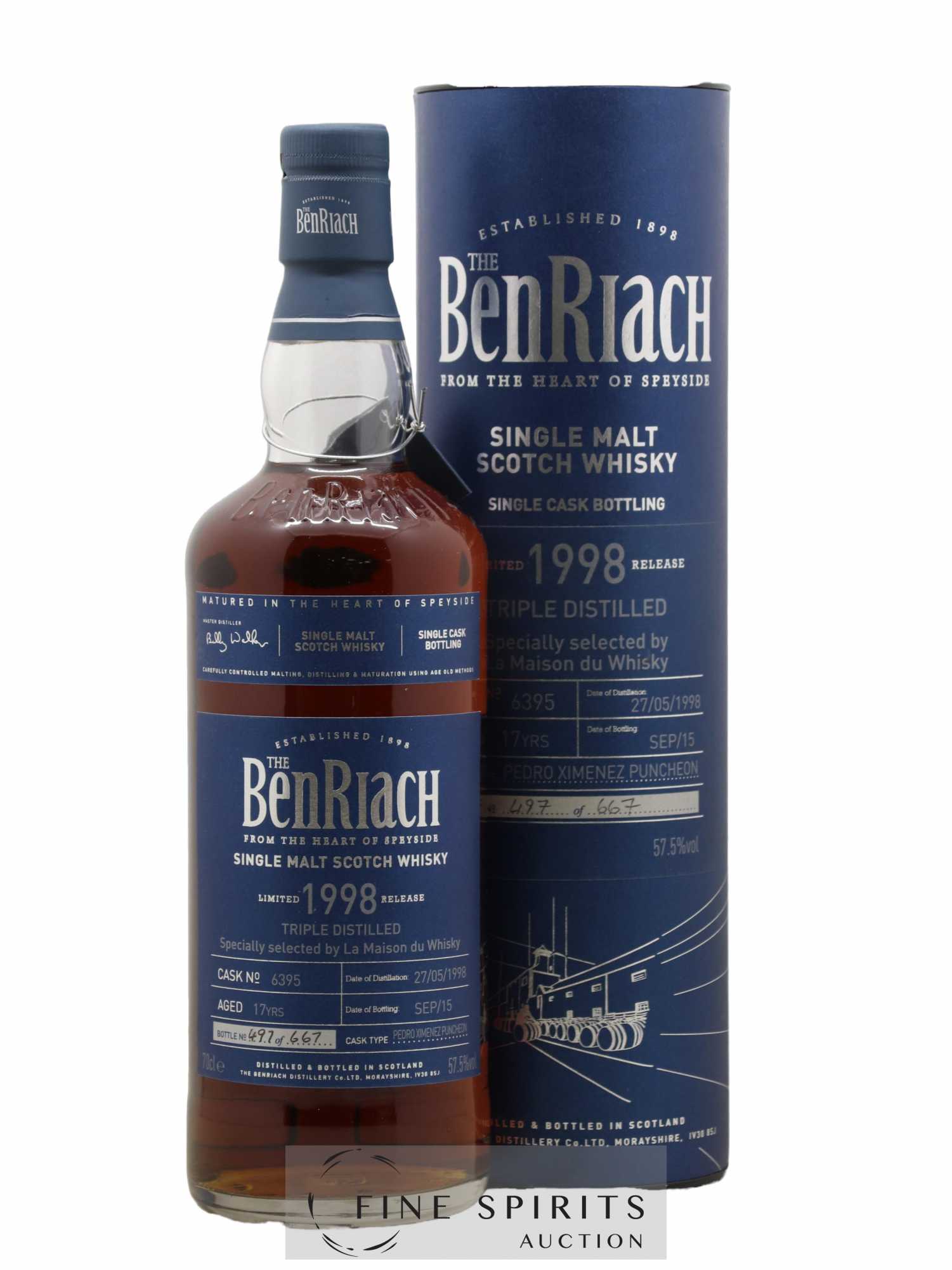 Benriach 17 years 1998 Of. Cask n°6395 - One of 667 - bottled 2015 LMDW Limited Release