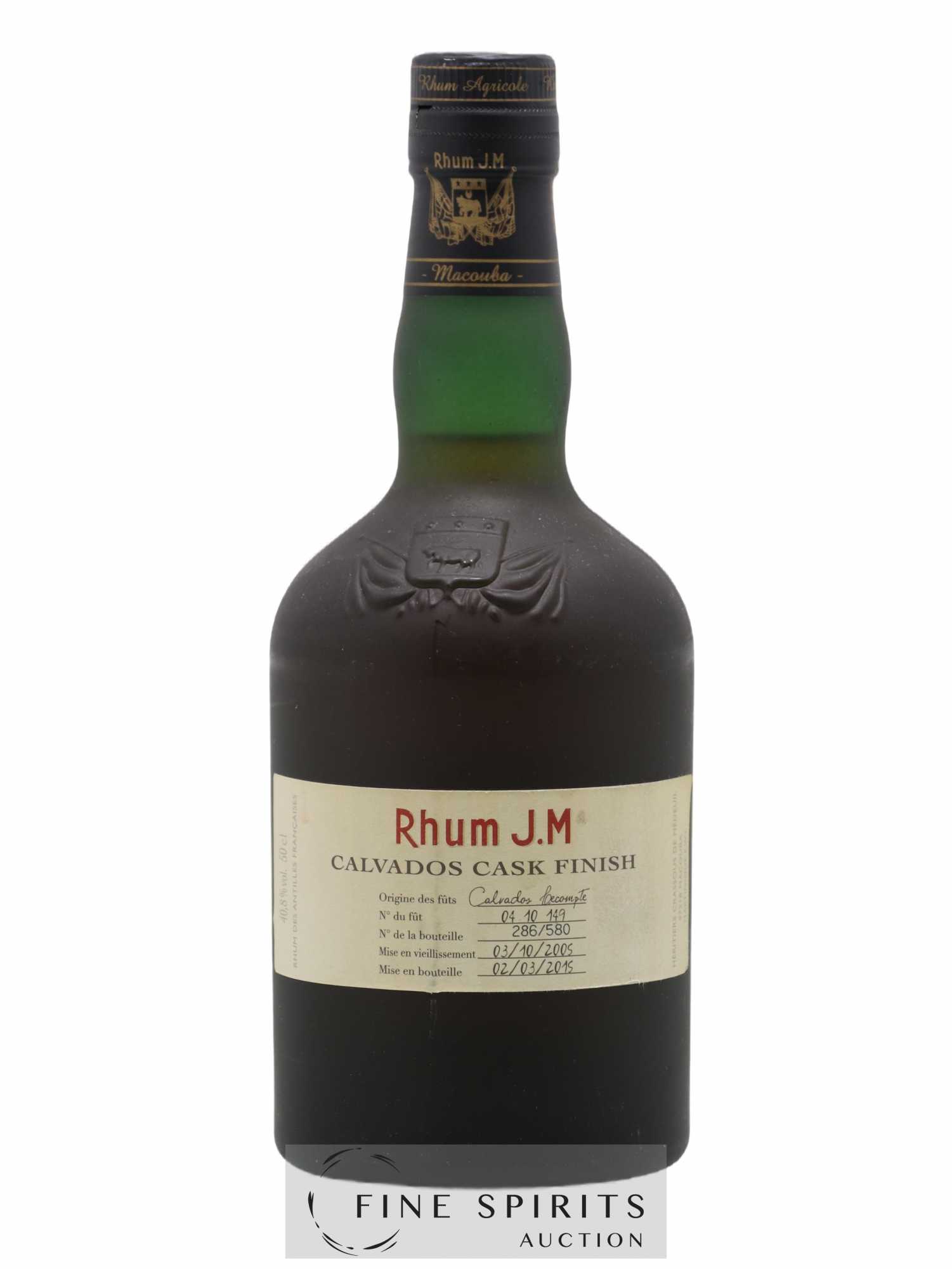 J.M 2005 Of. Calvados Cask n°0410149 - One of 580 - bottled 2015