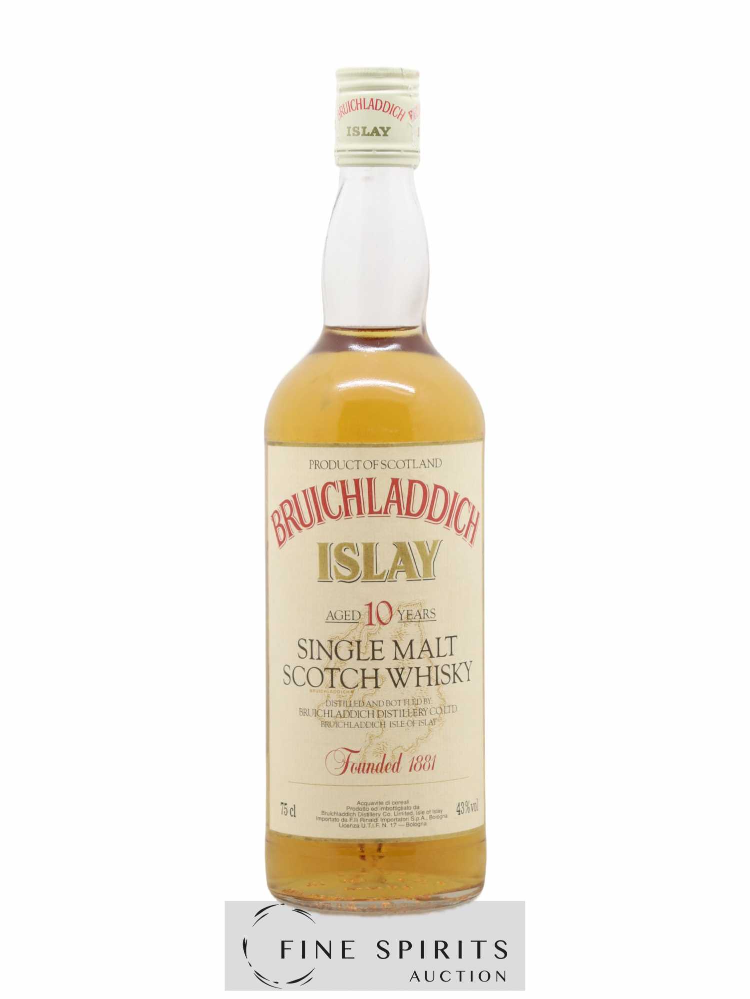 Bruichladdich 10 years Of. Double Gold Award Rinaldi Import