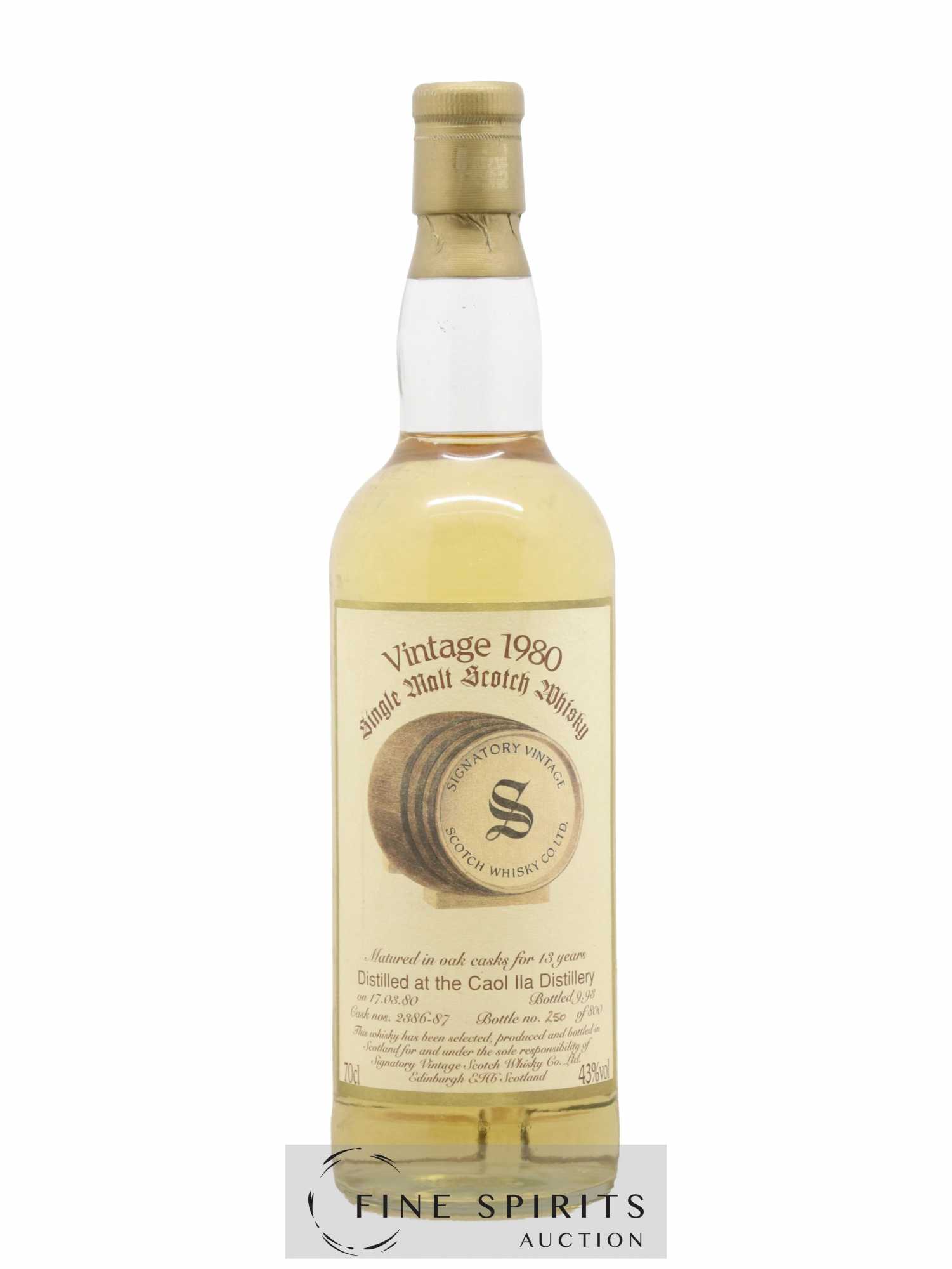 Caol Ila 13 years 1980 Signatory Vintage Cask n°2386-87 - One of 800 - bottled 1993