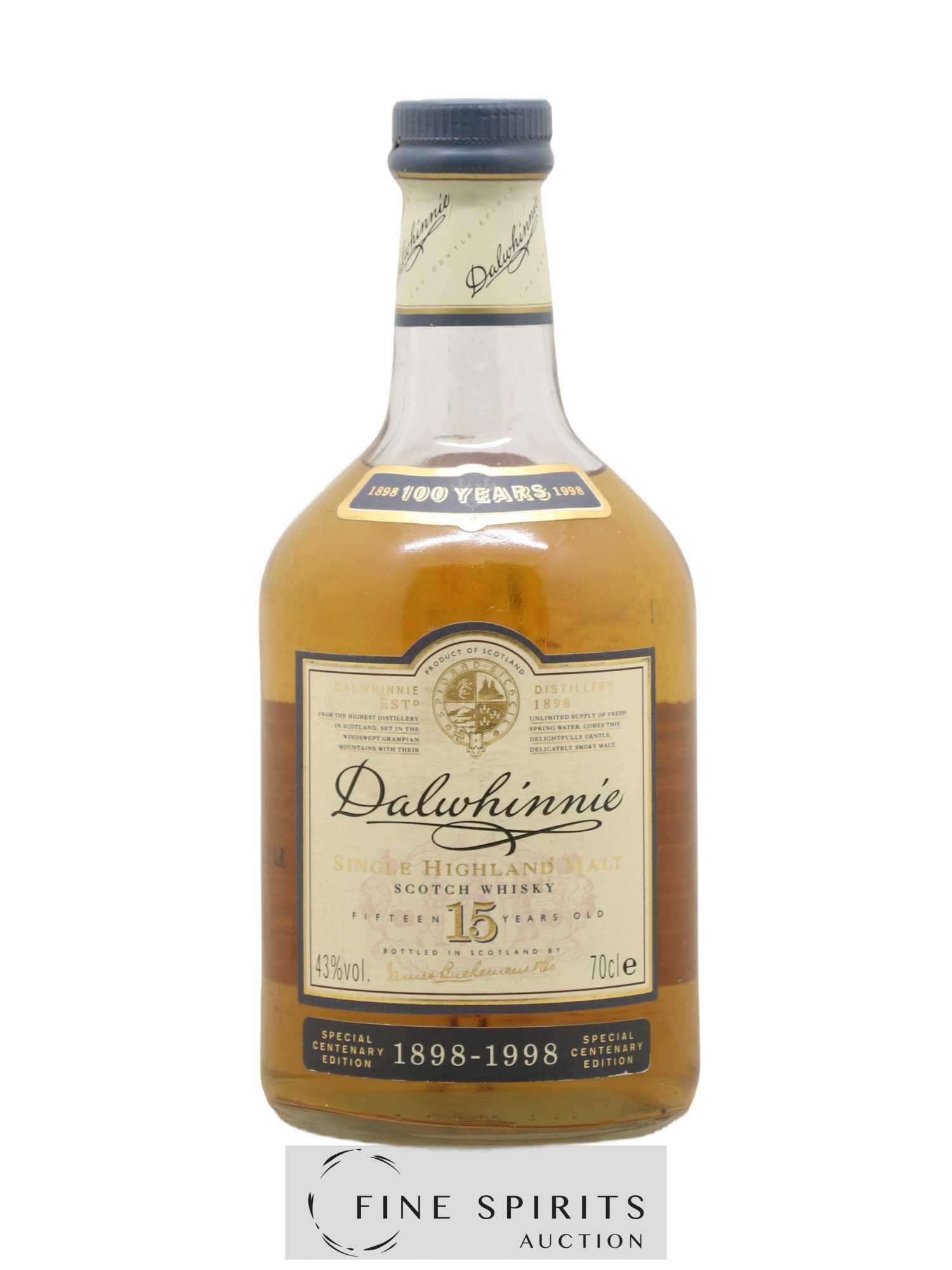 Dalwhinnie 15 years Of. 1898-1998 Centenary Edition One of 5000