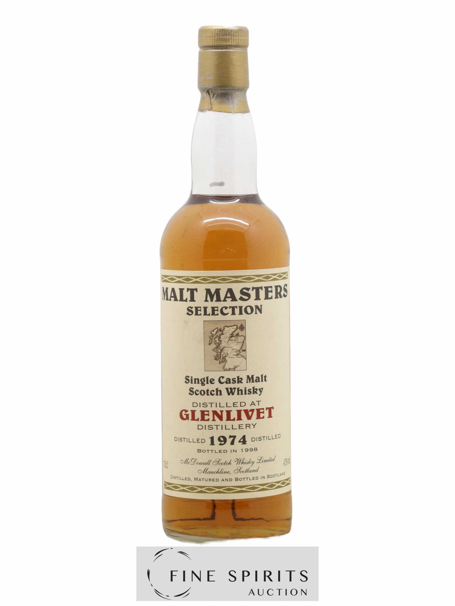 Glenlivet (The) 1974 Mc Dowall Malt Masters Selection bottled 1998