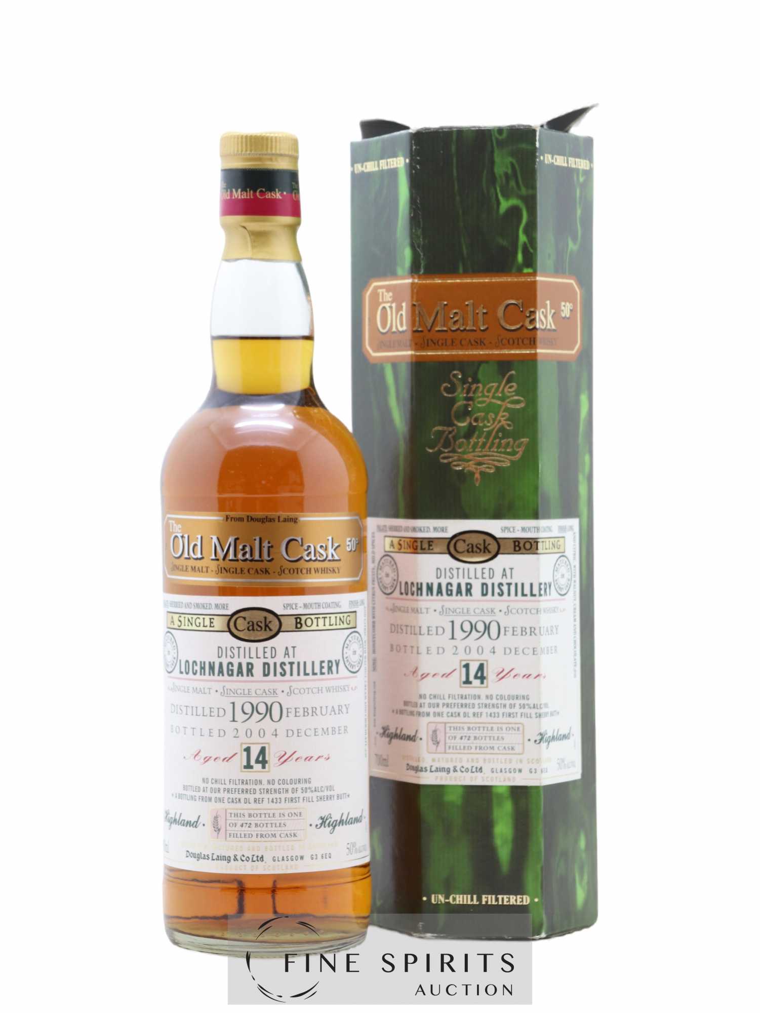 Lochnagar 14 years 1990 Douglas Laing The Old Malt Cask DL REF 1433 - One of 472 - bottled 2004