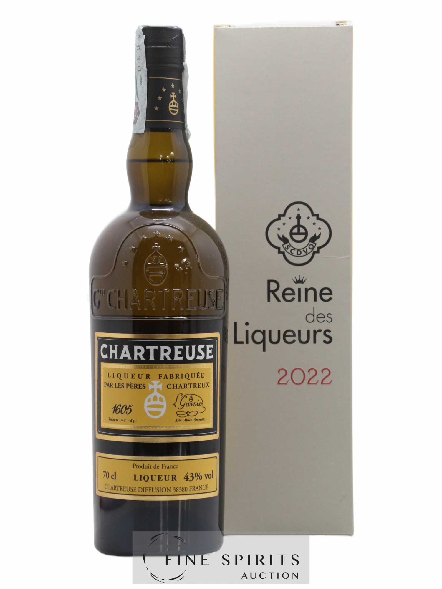 Chartreuse Of. Jaune - Reine des Liqueurs Mise 2022 - 1700 bouteilles marché export