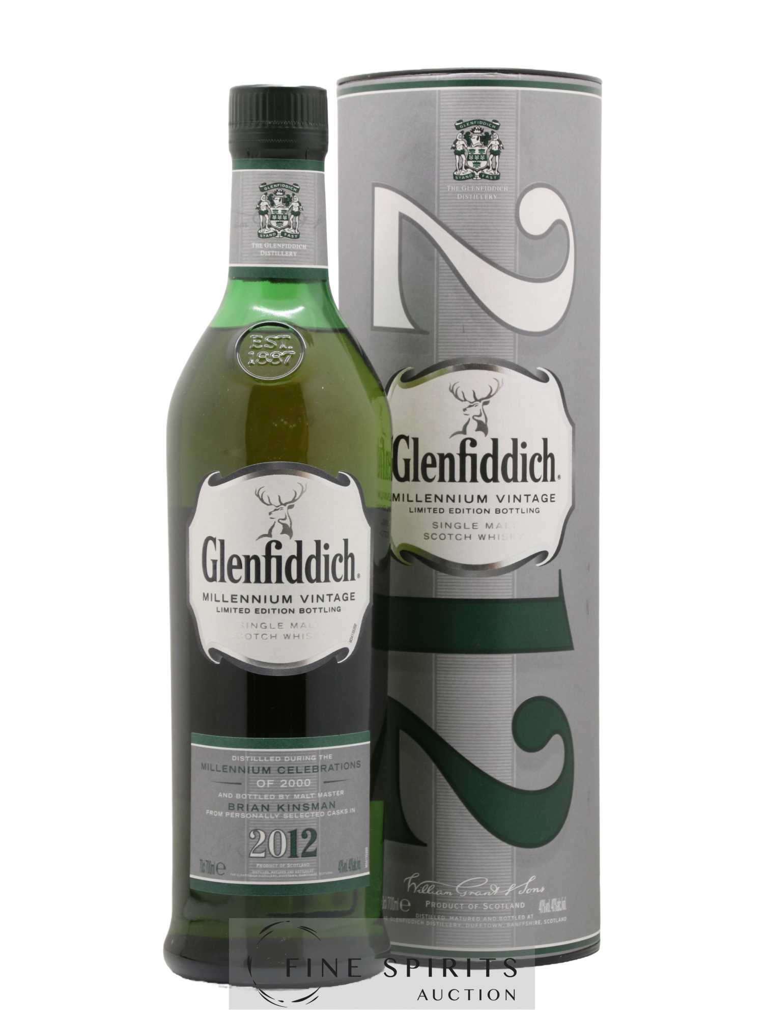 Glenfiddich 2000 Of. Millennium Vintage bottled 2012 Limited Edition