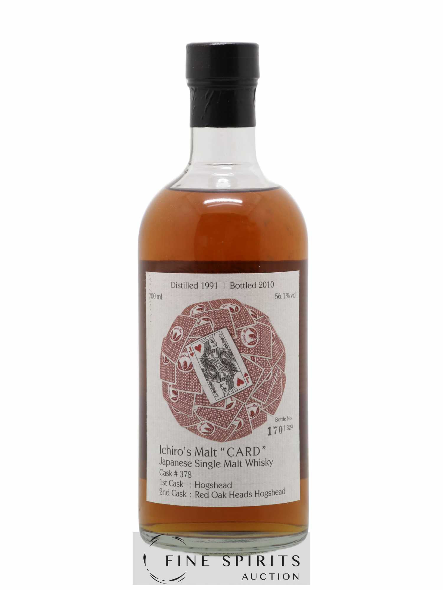 Ichiro's Malt 1991 Of. Jack of Hearts Cask n°378 - One of 329 - bottled 2010 Venture Whisky Card