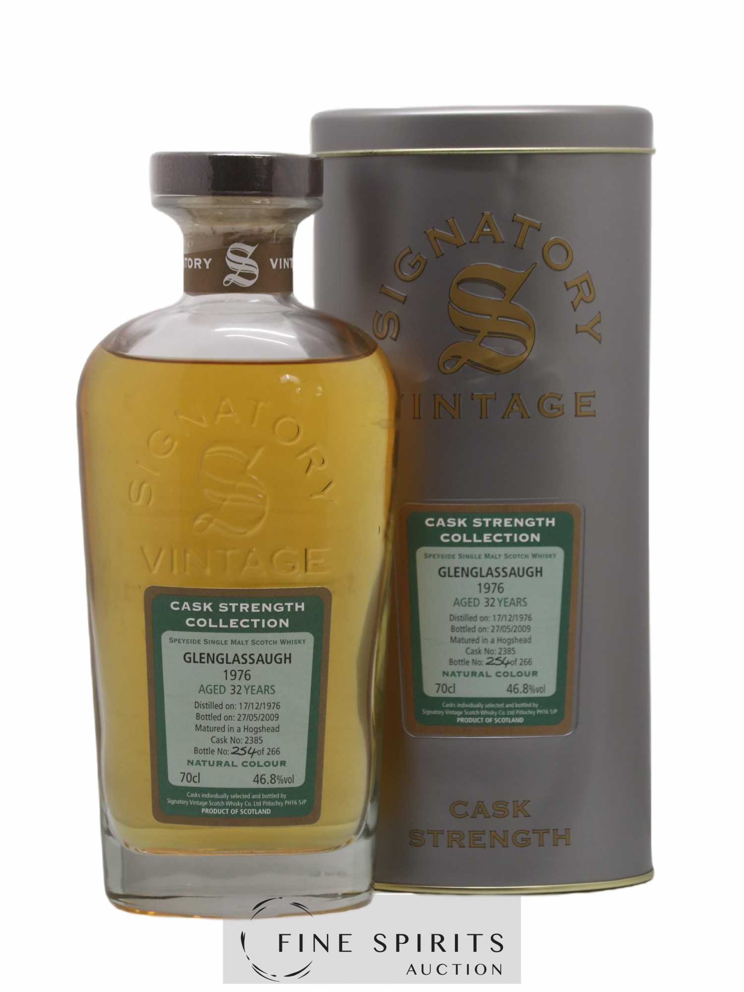 Glenglassaugh 32 years 1976 Signatory Vintage Cask n°2385 - One of 266 - bottled 2009 Cask Strength Collection