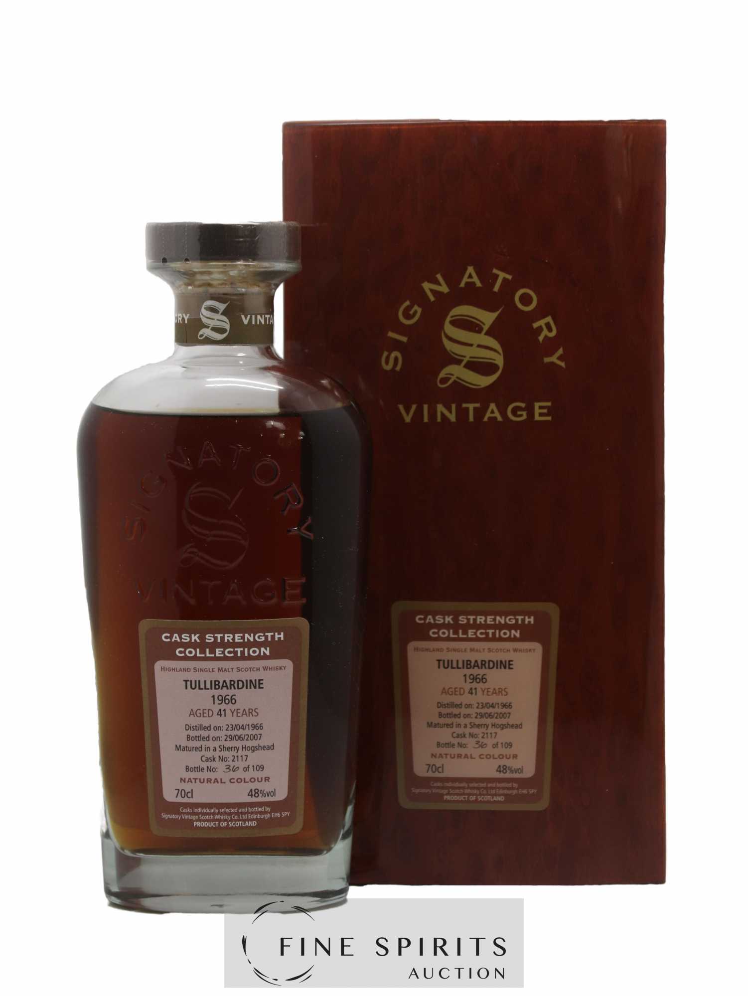 Tullibardine 41 years 1966 Signatory Vintage Cask n°2117 - One of 109 - bottled 2007 Cask Strength Collection