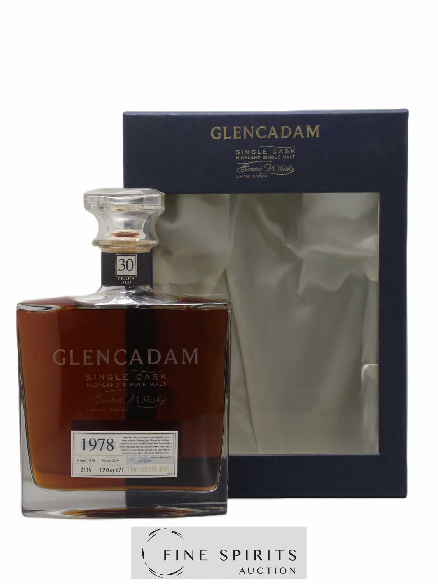 Glencadam 30 years 1978 Of. Cask n°2335 - One of 615 - bottled 2009 Limited Edition