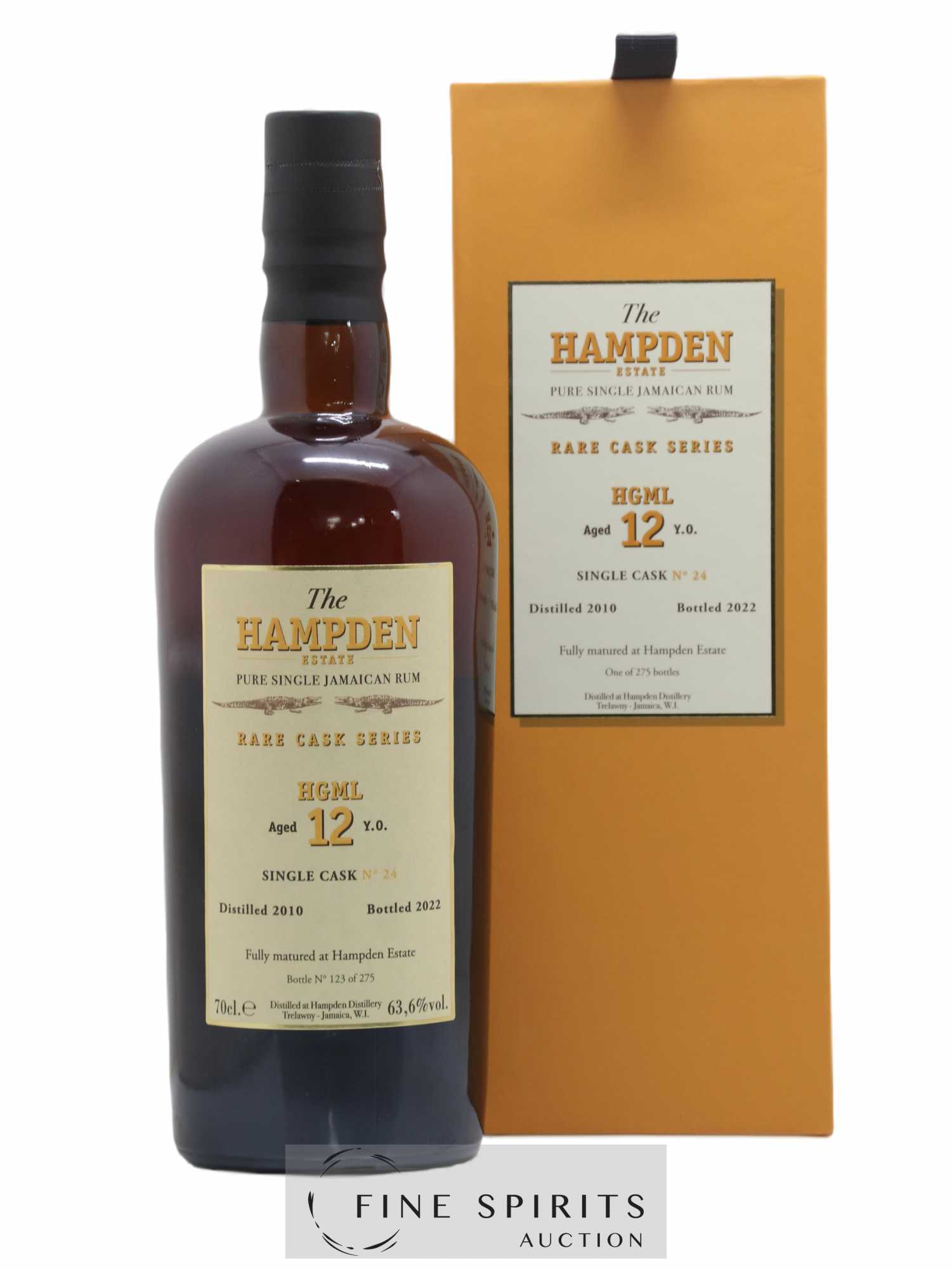 Hampden 12 years 2010 Of. HGML Single Cask n°24 - One of 275 - bottled 2022 Rare Cask Series