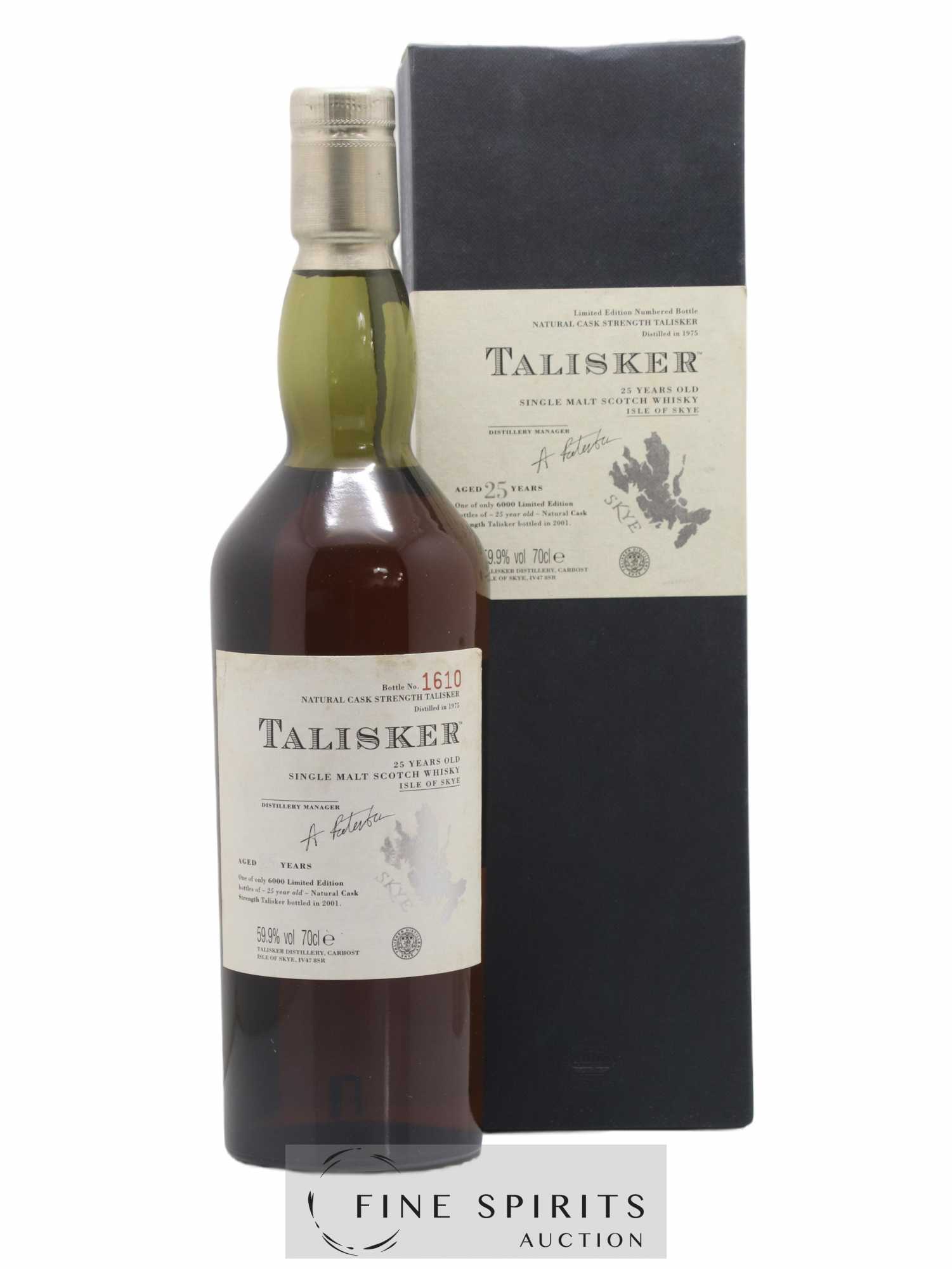 Talisker 25 years 1975 Of. Natural Cask Strengh bottled 2001 Limited Edition