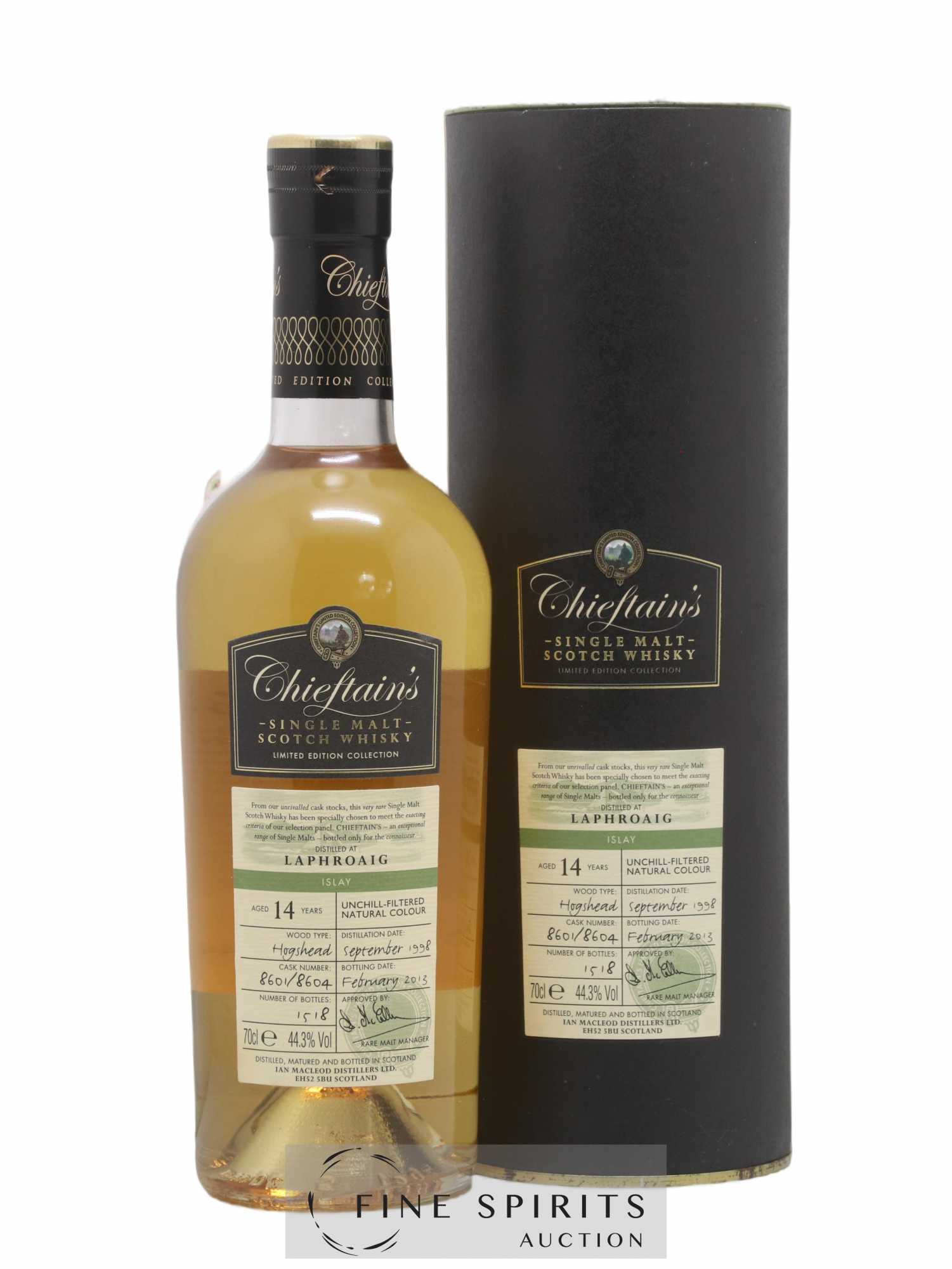 Laphroaig 14 years 1998 Ian Macleod Chieftain's Cask n°8601-8604 - One of 1518 - bottled 2013 Limited Edition Collection