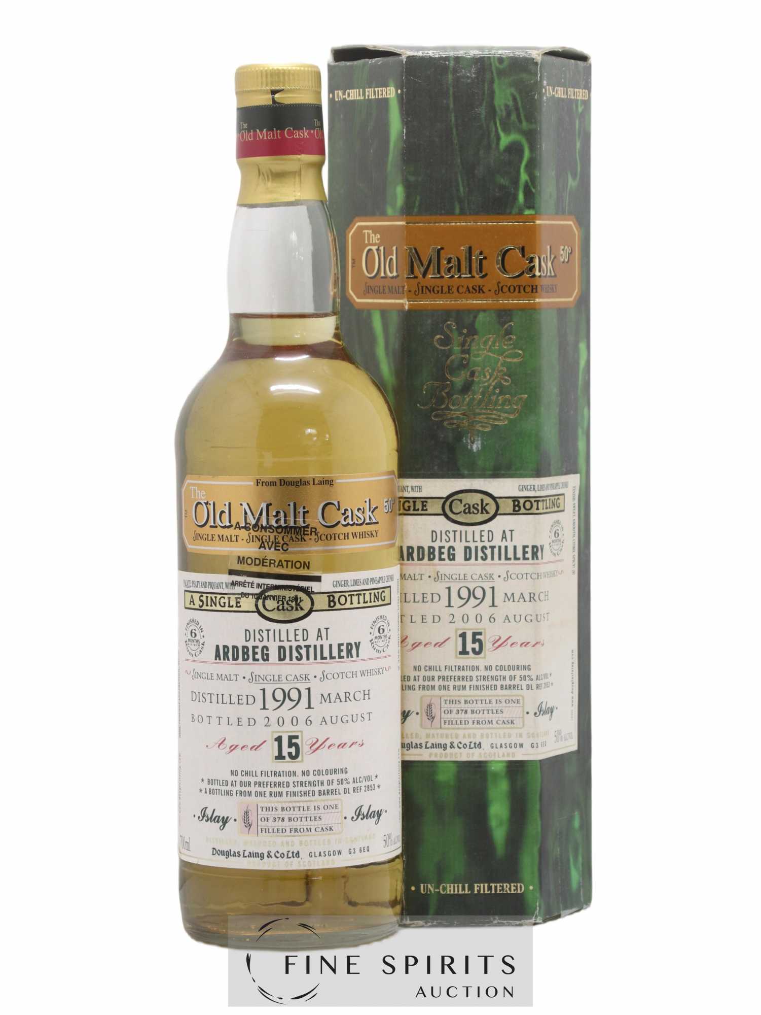 Ardbeg 15 years 1991 Douglas Laing Single Cask - One of 378 - bottled 2006 The Old Malt Cask