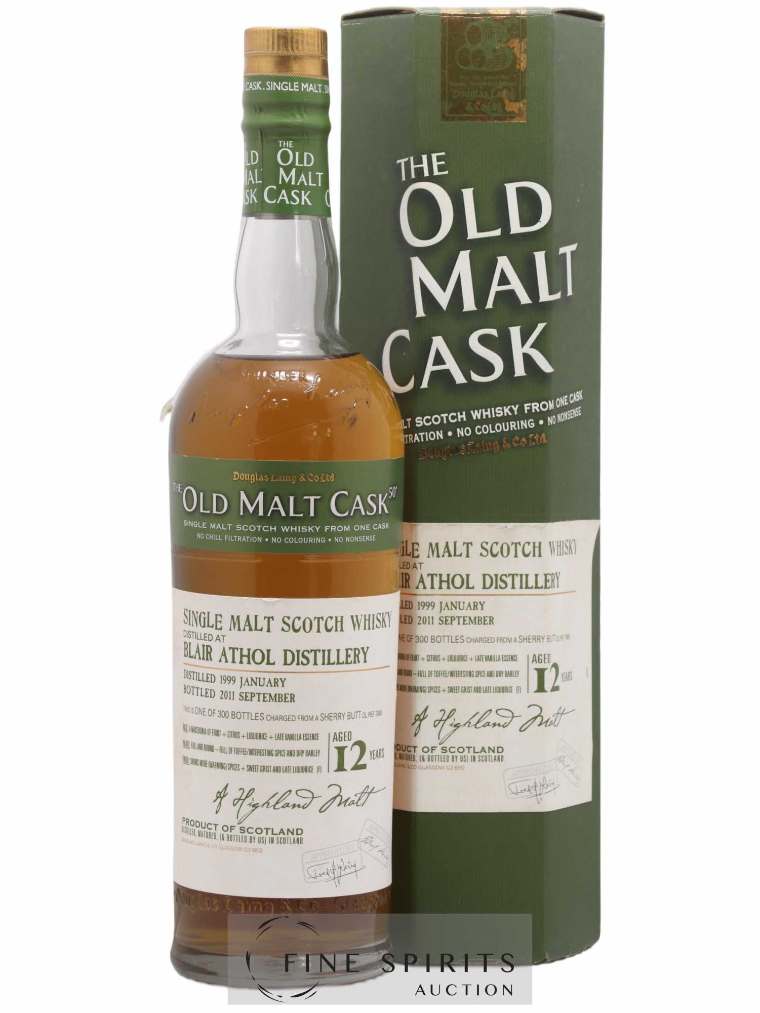 Blair Athol 12 years 1999 Douglas Laing Sherry Butt DL REF 7689 - One of 300 - bottled 2011 The Old Malt Cask