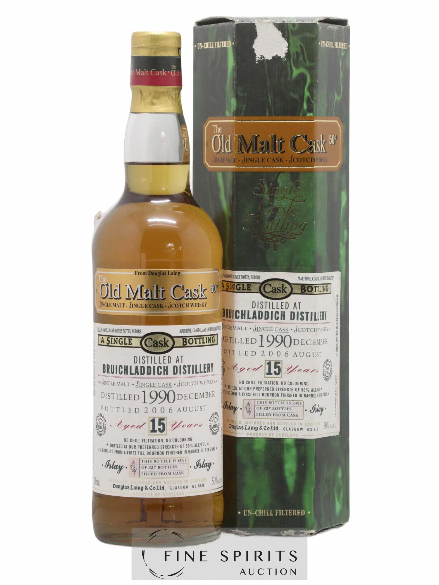 Bruichladdich 15 years 1990 Douglas Laing Cask DL2852 - One of 327 - bottled 2006 Old Malt Cask