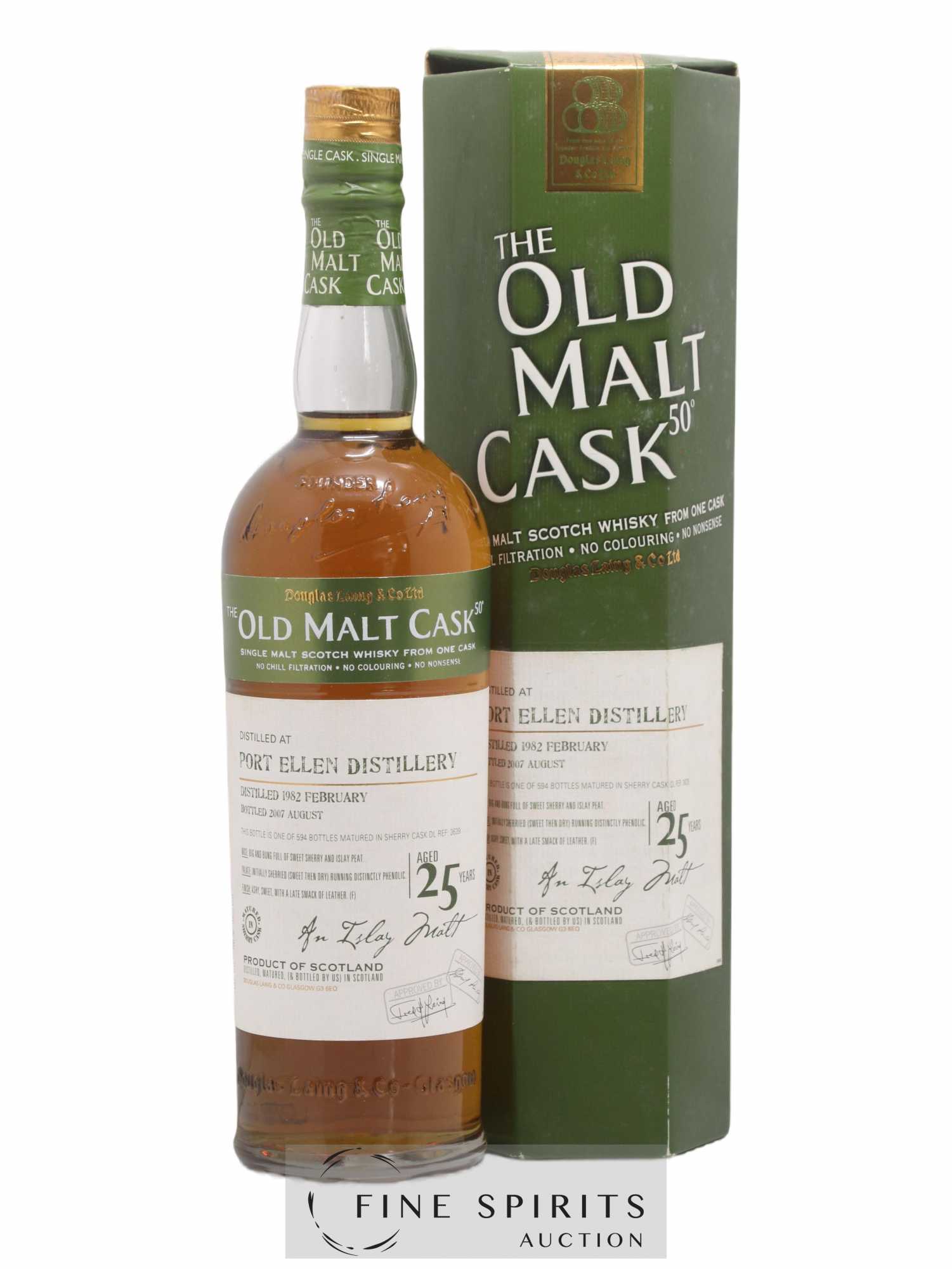 Port Ellen 25 years 1982 Douglas Laing Cask DL REF 3639 - One of 594 - bottled 2007 The Old Malt Cask