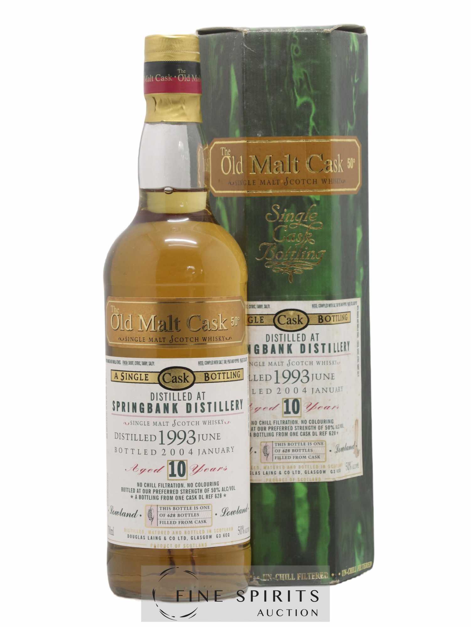 Springbank 10 years 1993 Douglas Laing Cask DL REF 628 - One of 628 - bottled 2004 The Old Malt Cask