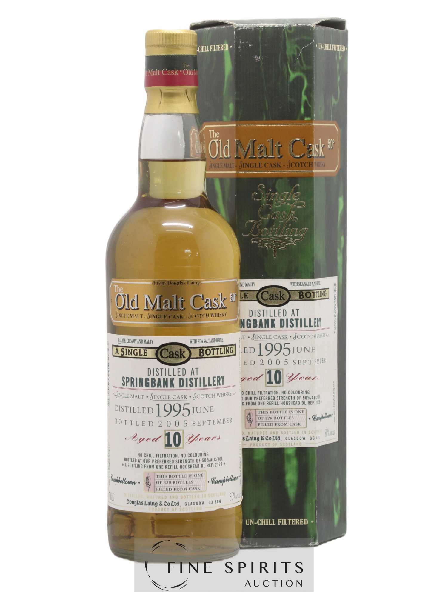 Springbank 10 years 1995 Douglas Laing Cask DL REF 2129 - One of 320 - bottled 2005 The Old Malt Cask