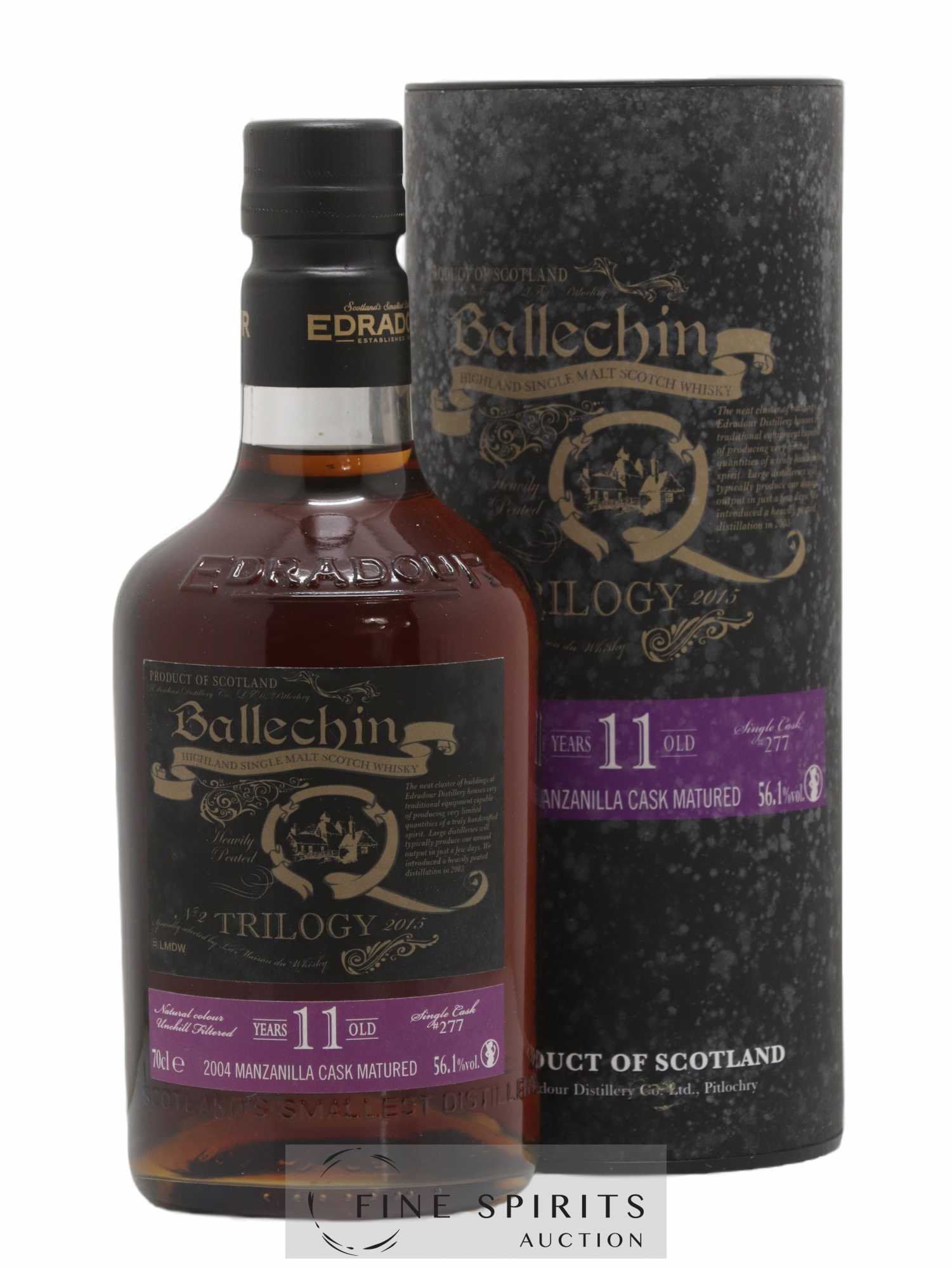 Ballechin 11 years 2004 Of. Trilogy n°2 Single Manzanilla Cask Matured n°277 - bottled 2015