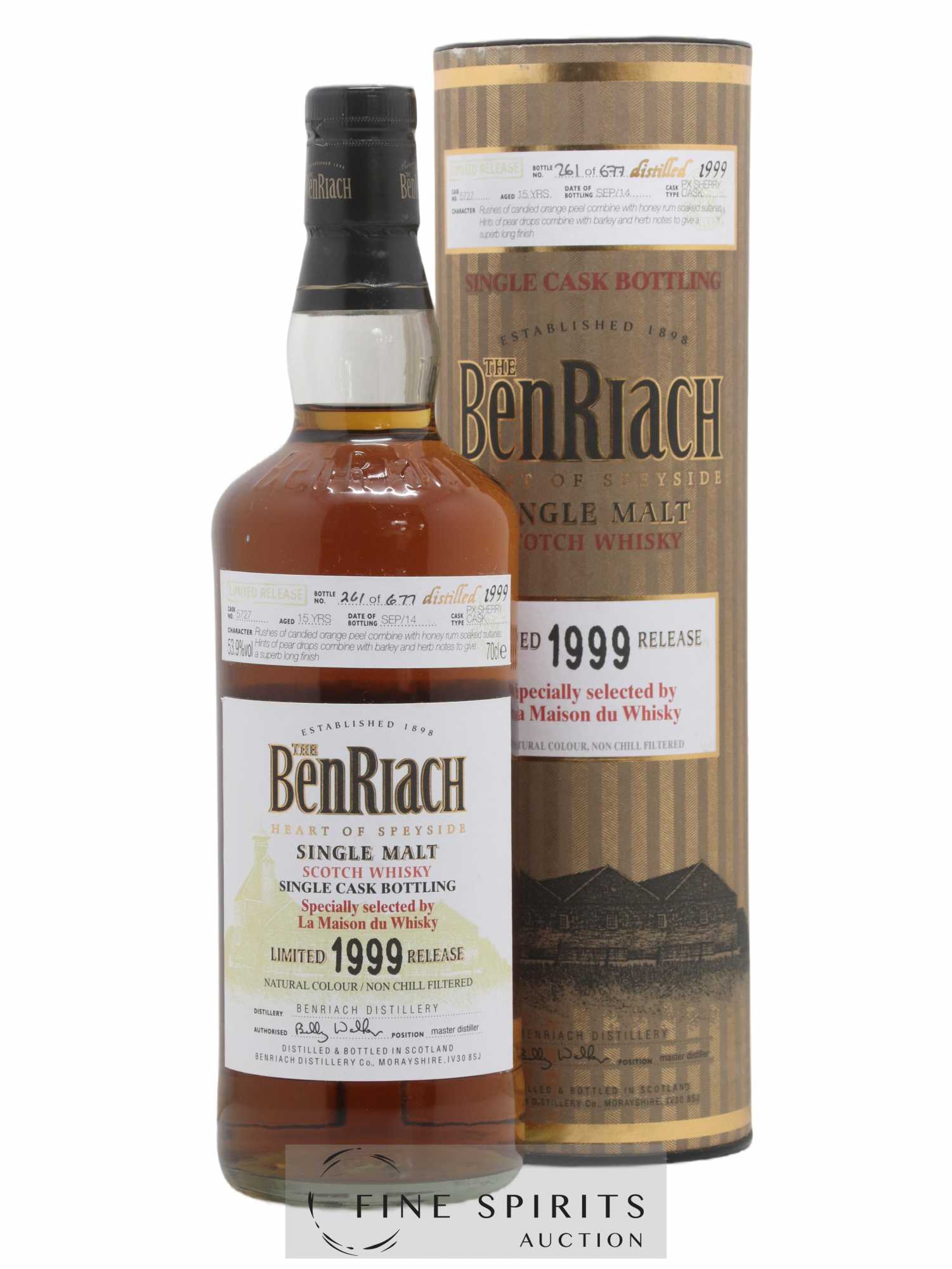 Benriach 15 years 1999 Of. Px Sherry Cask n°5727 - One of 677 - bottled 2014 LMDW Limited Release