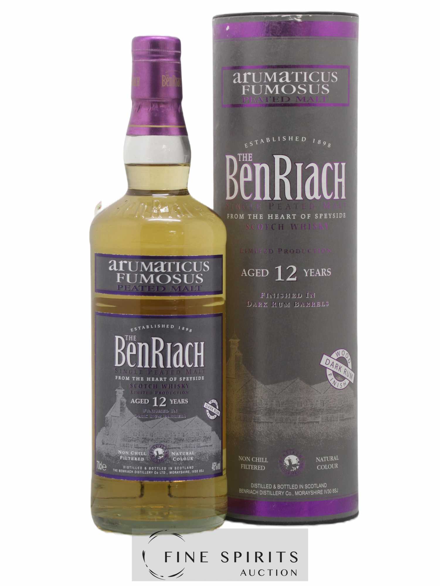 Benriach 12 years Of. Arumaticus Fumosus Dark Rum Finish