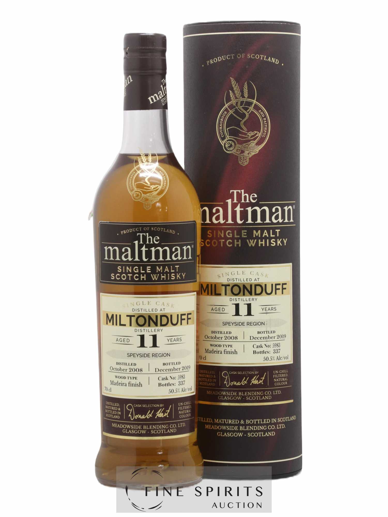 Miltonduff 11 years 2008 Meadowside Blending Cask n°5983 - One of 337 - bottled 2019