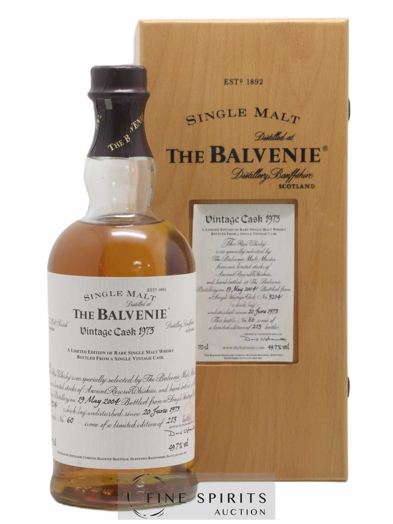 Balvenie (The) 1973 Of. Vintage Cask Cask n°9214 - One of 213 - bottled 2004