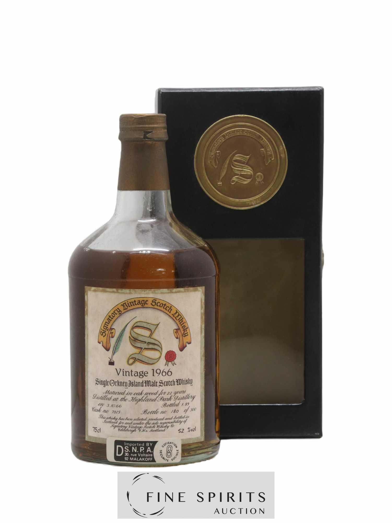 Highland Park 22 years 1966 Signatory Vintage Cask n°7815 - One of 300 bottles - bottled 1989