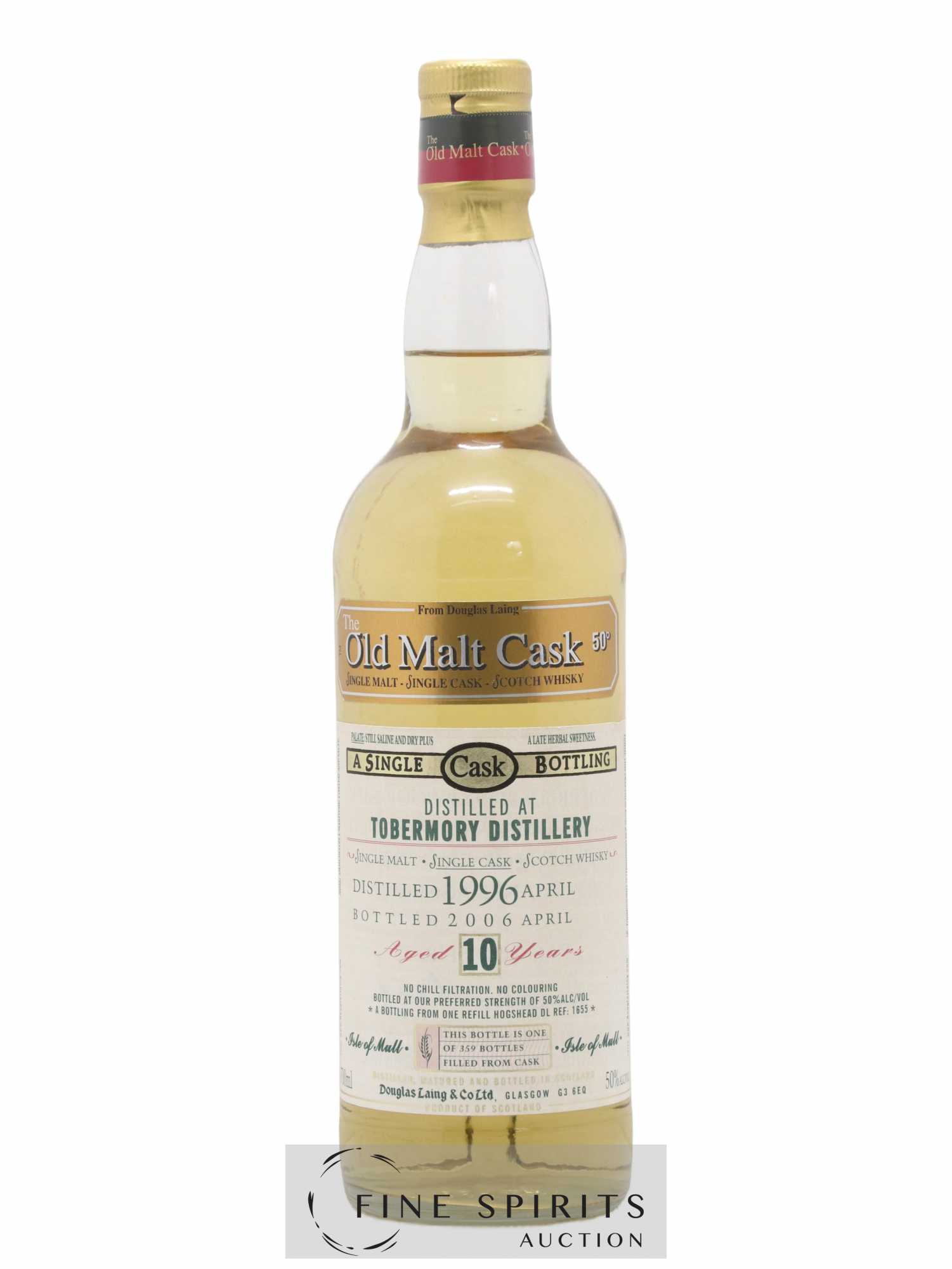 Tobermory 10 years 1996 Douglas Laing Cask n°DL REF 1655 - One of 359 - bottled 2006 The Old Malt Cask