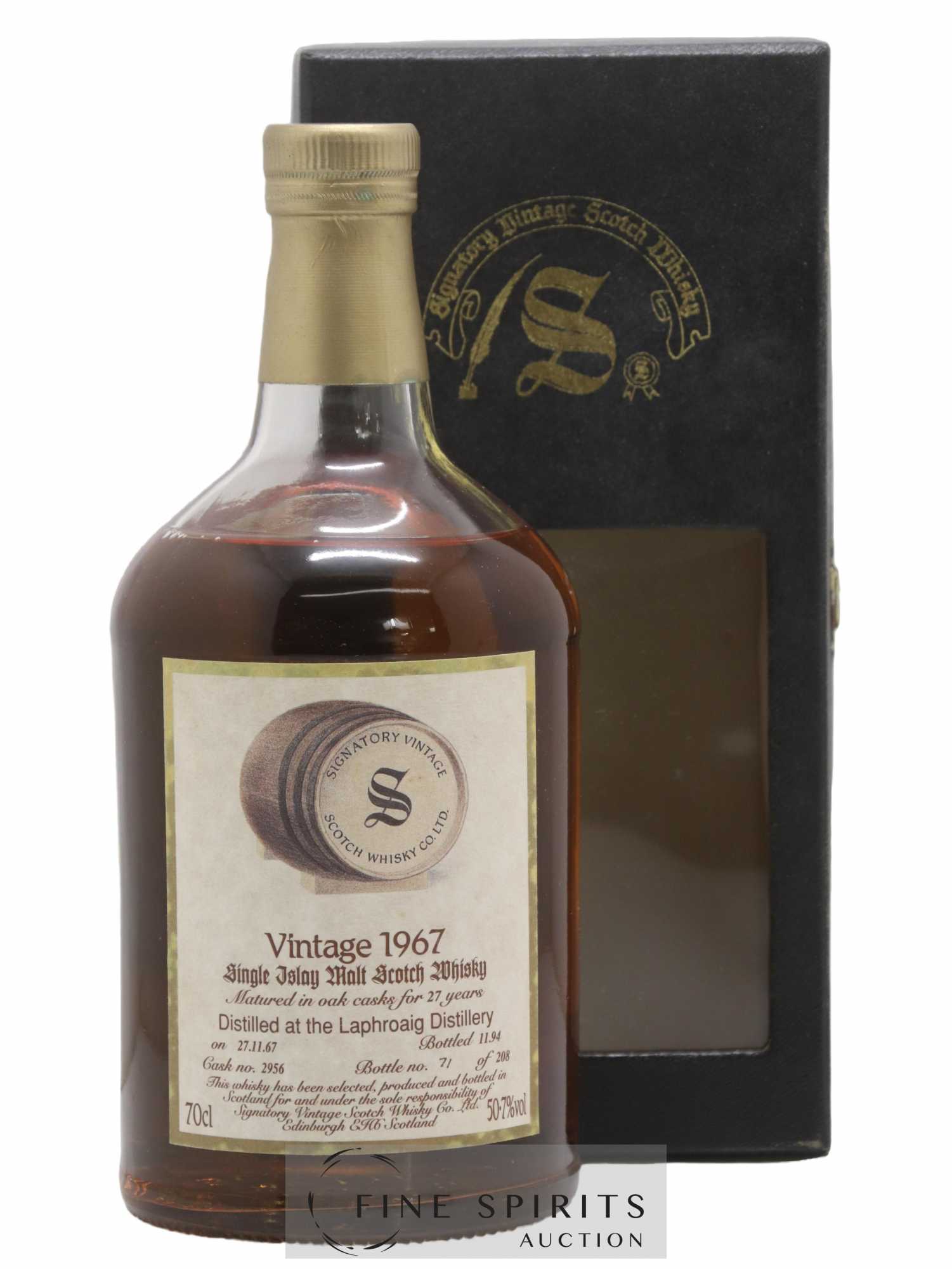 Laphroaig 27 years 1967 Signatory Vintage Cask n°2956 - One of 208 - bottled 1994