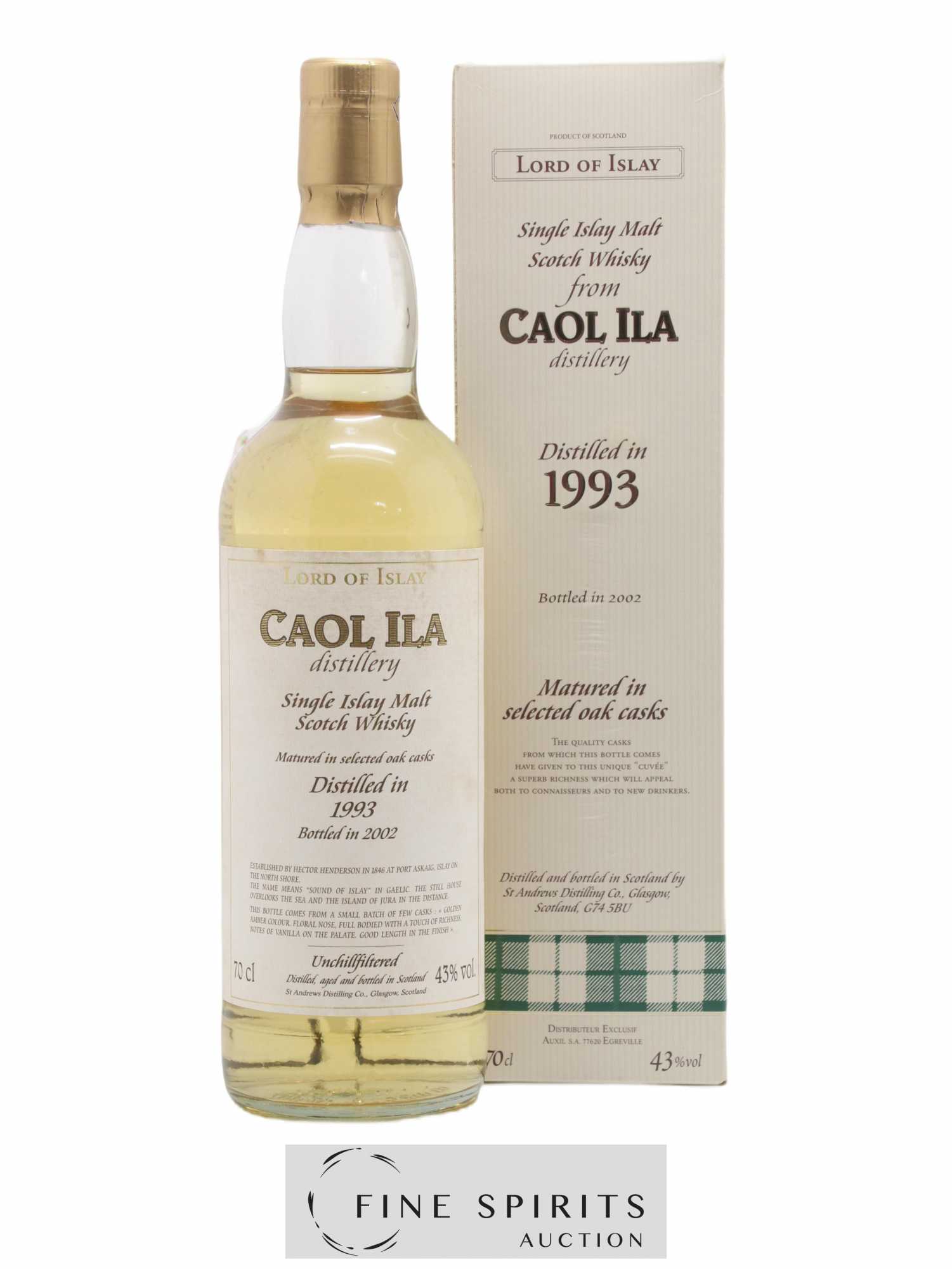 Caol Ila 1993 St Andrews Distilling Co. Lord of Islay Selected Oak Casks - bottled 2002