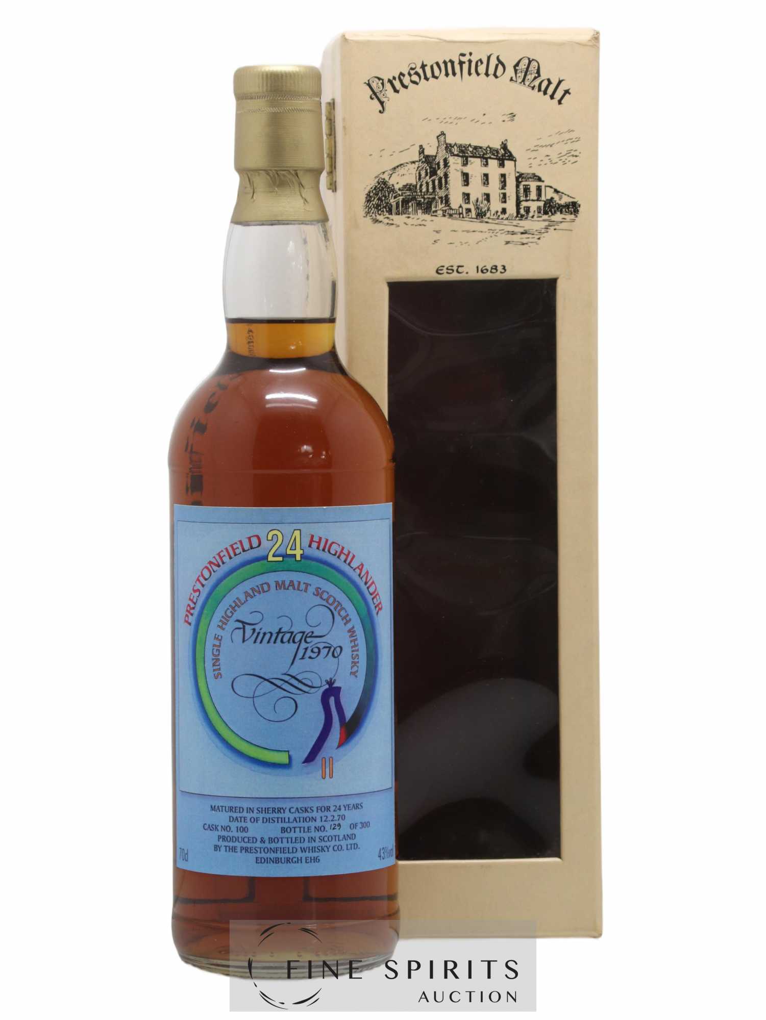 The Glendronach 24 years 1970 Of. The Prestonfield Sherry Cask n°100 - One of 300