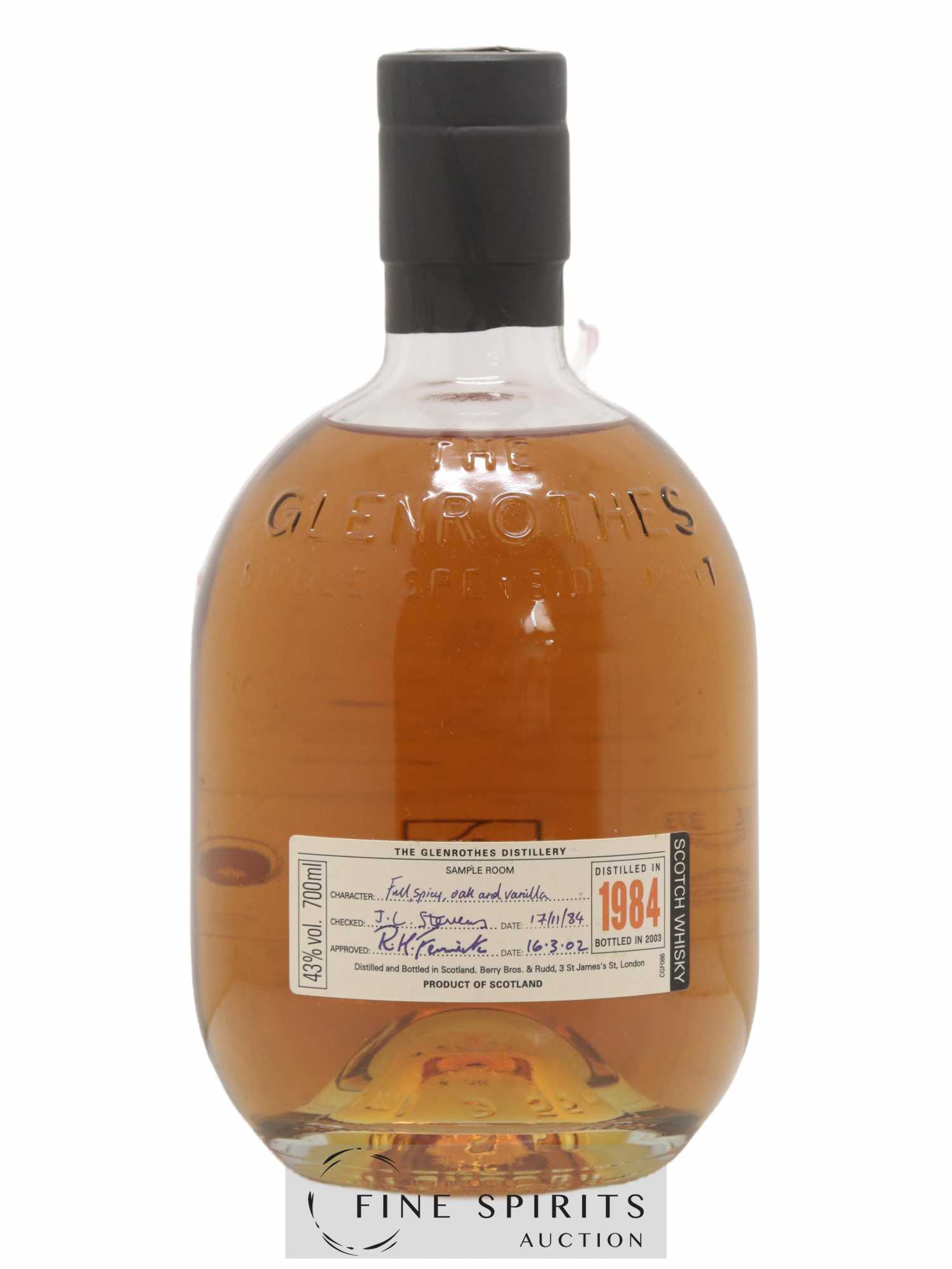 Glenrothes 1984 Of. bottled 2003 Sample Room