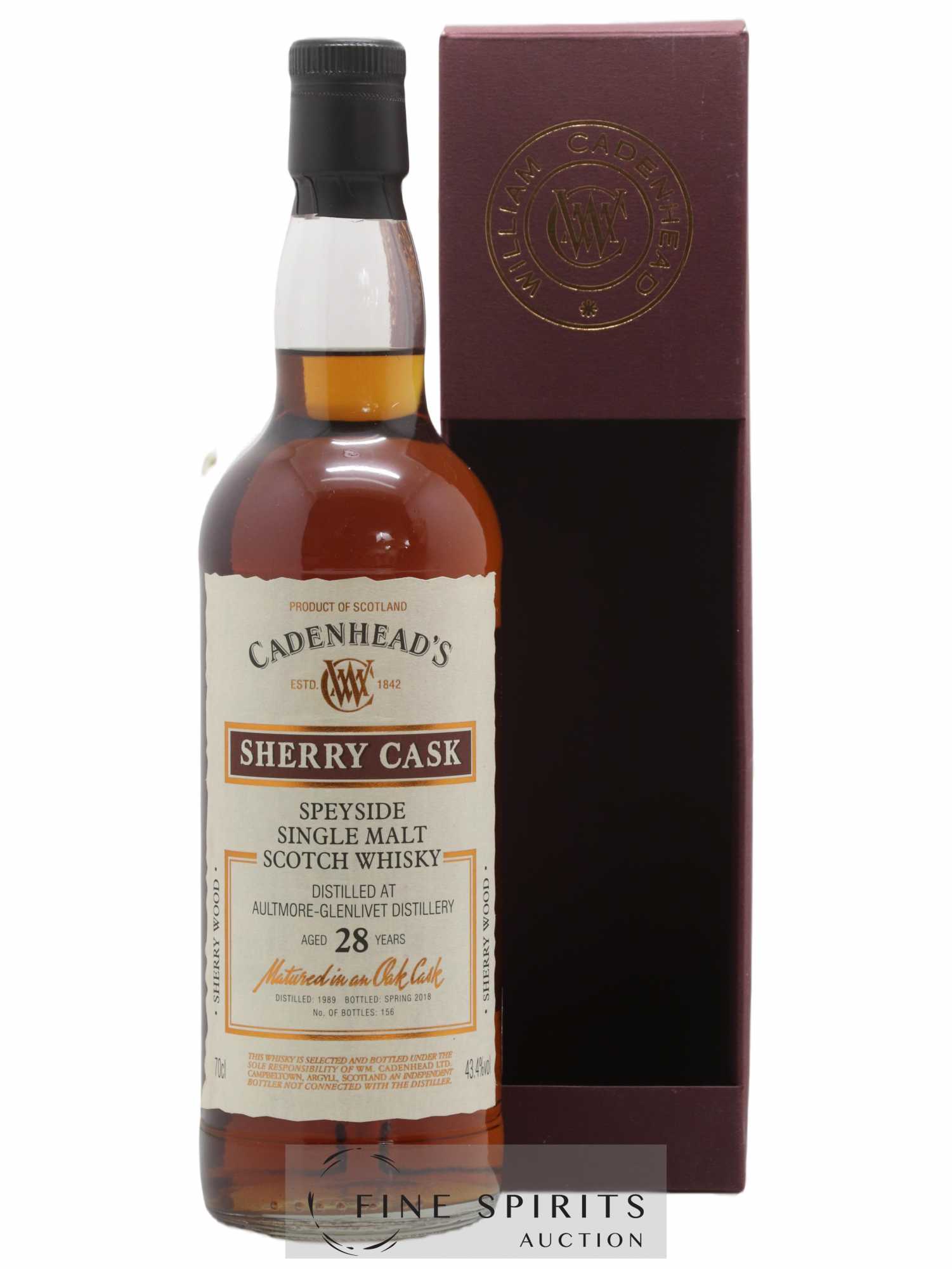 Aultmore-Glenlivet 28 years 1989 Cadenhead's Sherry Cask One of 156 - bottled 2018