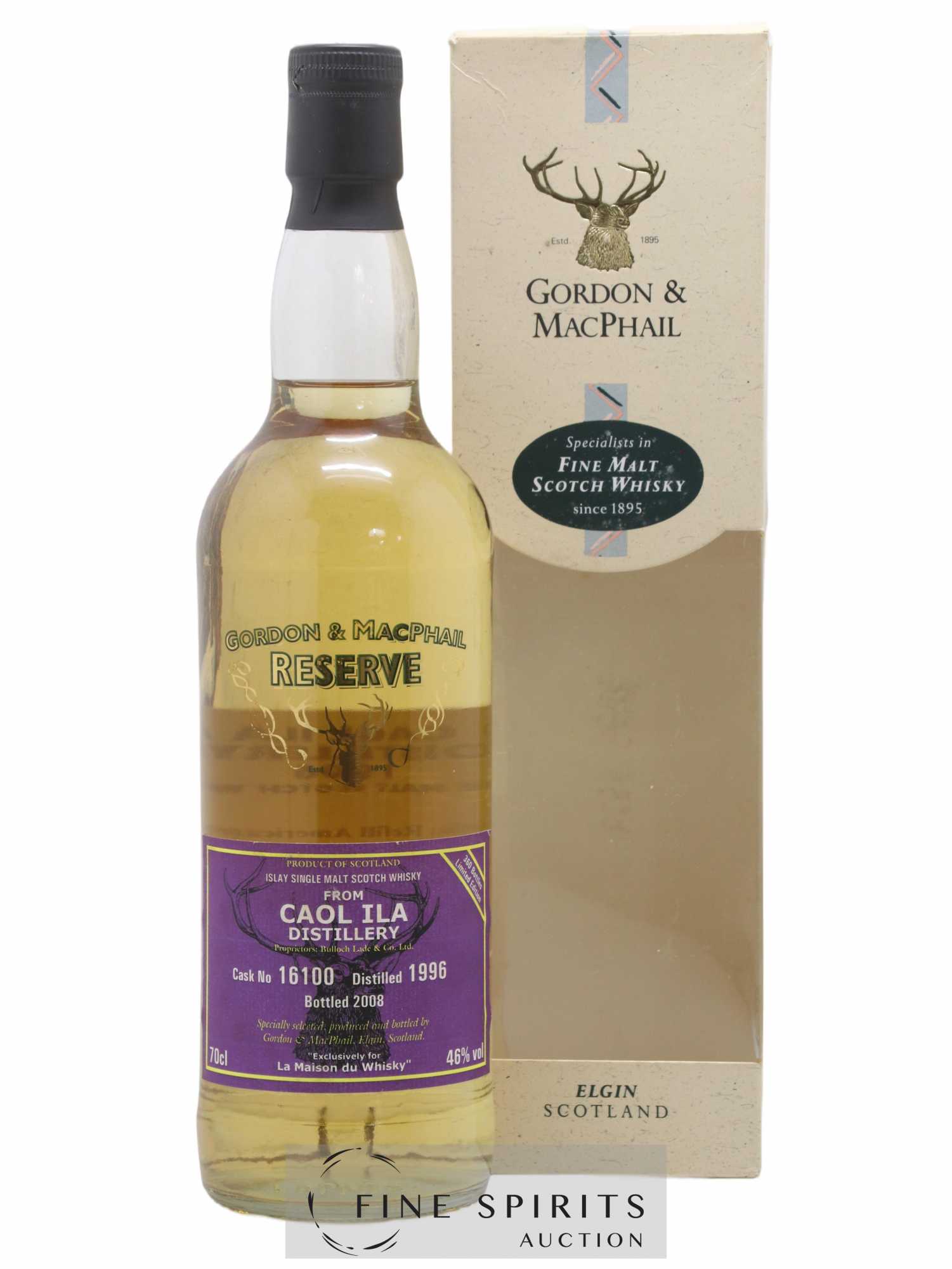 Caol Ila 1996 Gordon & Macphail Reserve Cask n°16100 - One of 360 - bottled 2008 LMDW