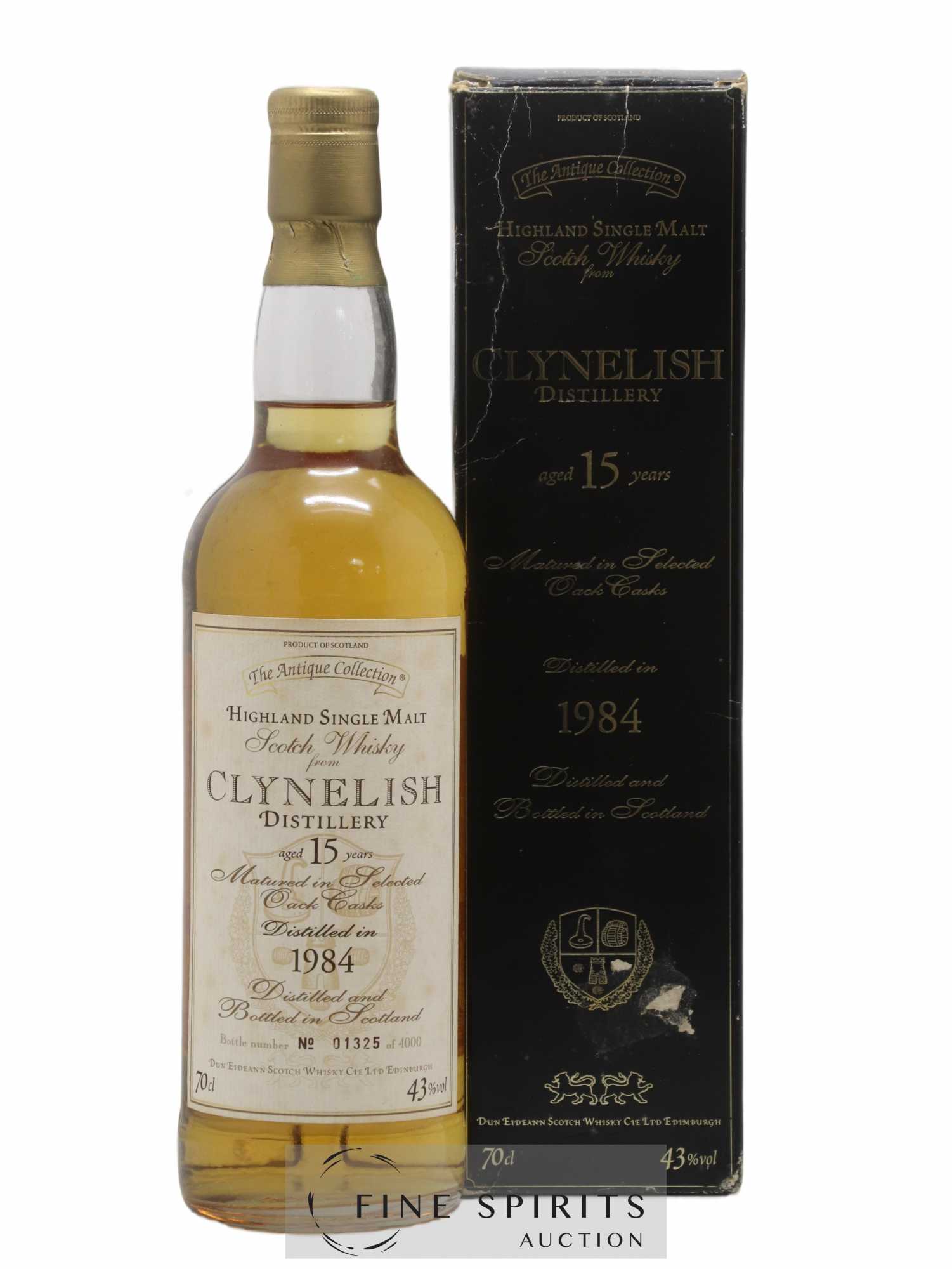 Clynelish 15 years 1984 Dun Eideann Selected Oak Casks - One of 4000 The Antique Collection