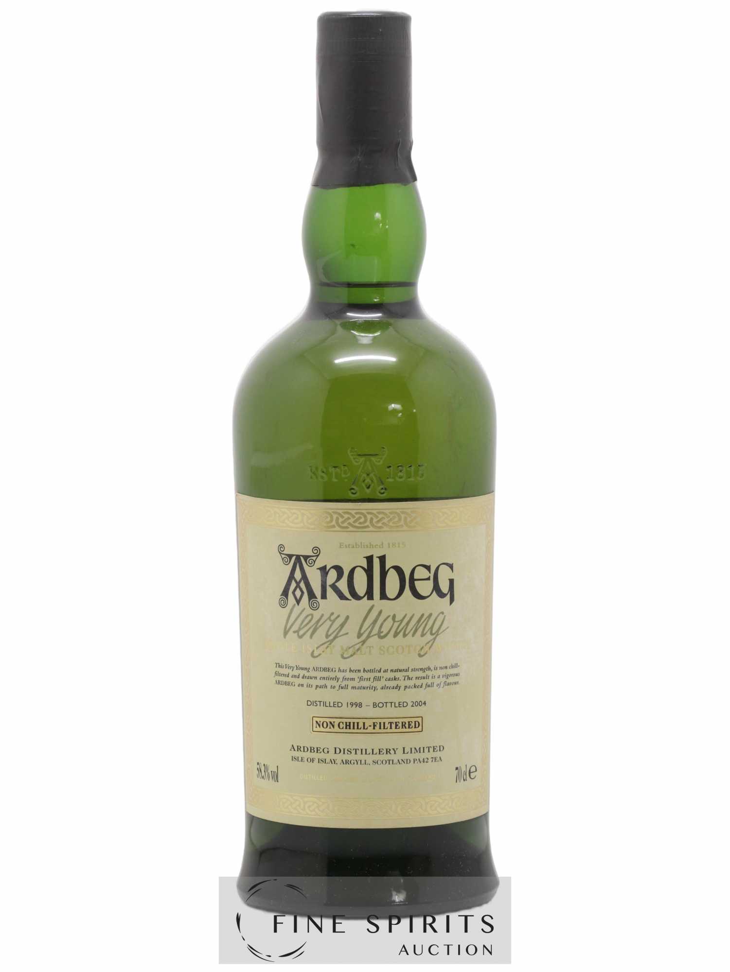 Ardbeg 1998 Of. Very Young bottled 2004 Committee Approved