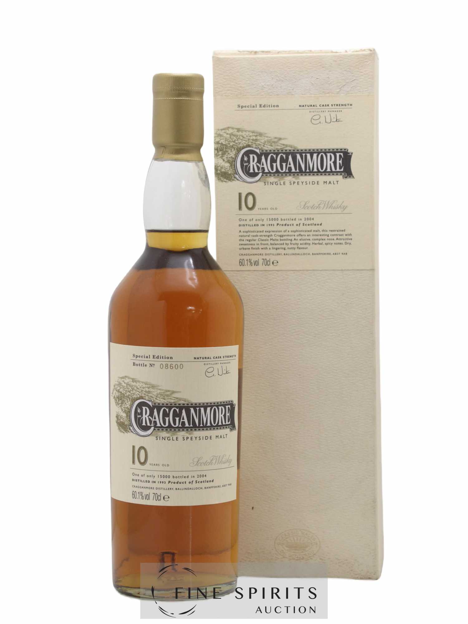 Cragganmore 10 years 1993 Of. One of 15000 - bottled 2004 Special Edition