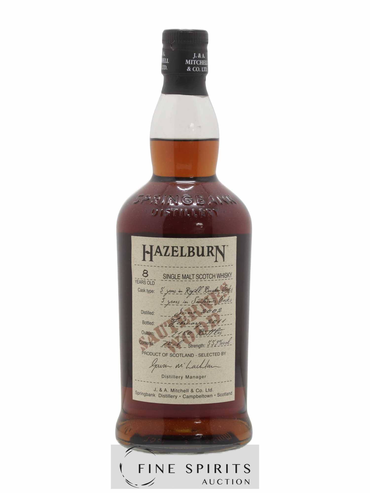 Hazelburn 8 years 2002 Of. Sauternes Finish One of 9180 - bottled 2011 Wood Expressions