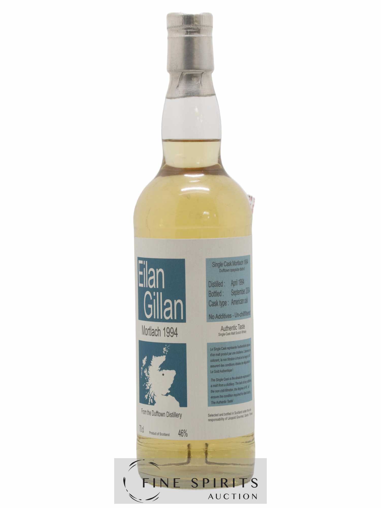 Mortlach 1994 Eilan Gillan Authentic Taste Single American Oak Cask - bottled 2004
