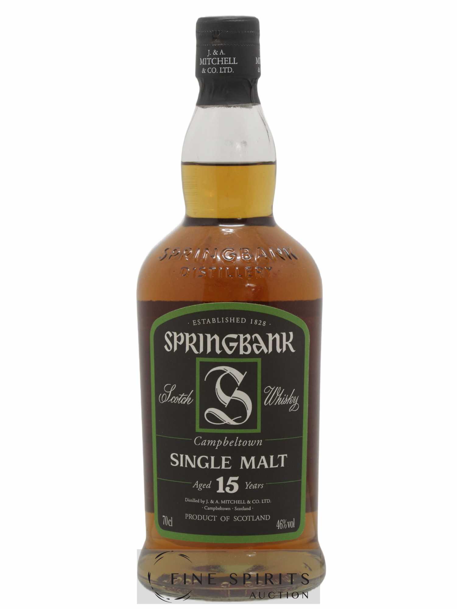 Springbank 15 years Of. Green Square Label