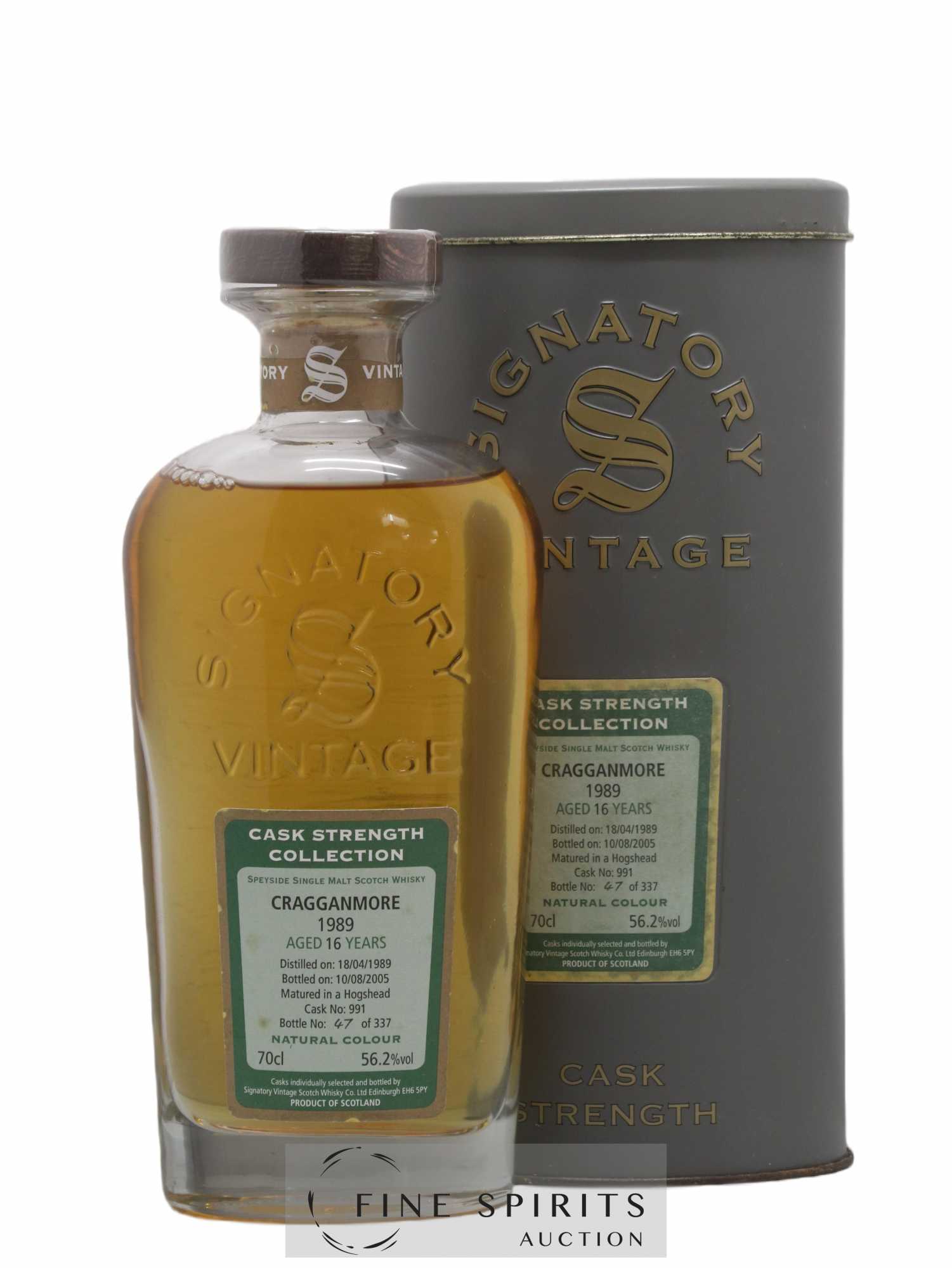 Cragganmore 16 years 1989 Signatory Vintage Cask n°991 - One of 337 - bottled 2005 Cask Strength Collection