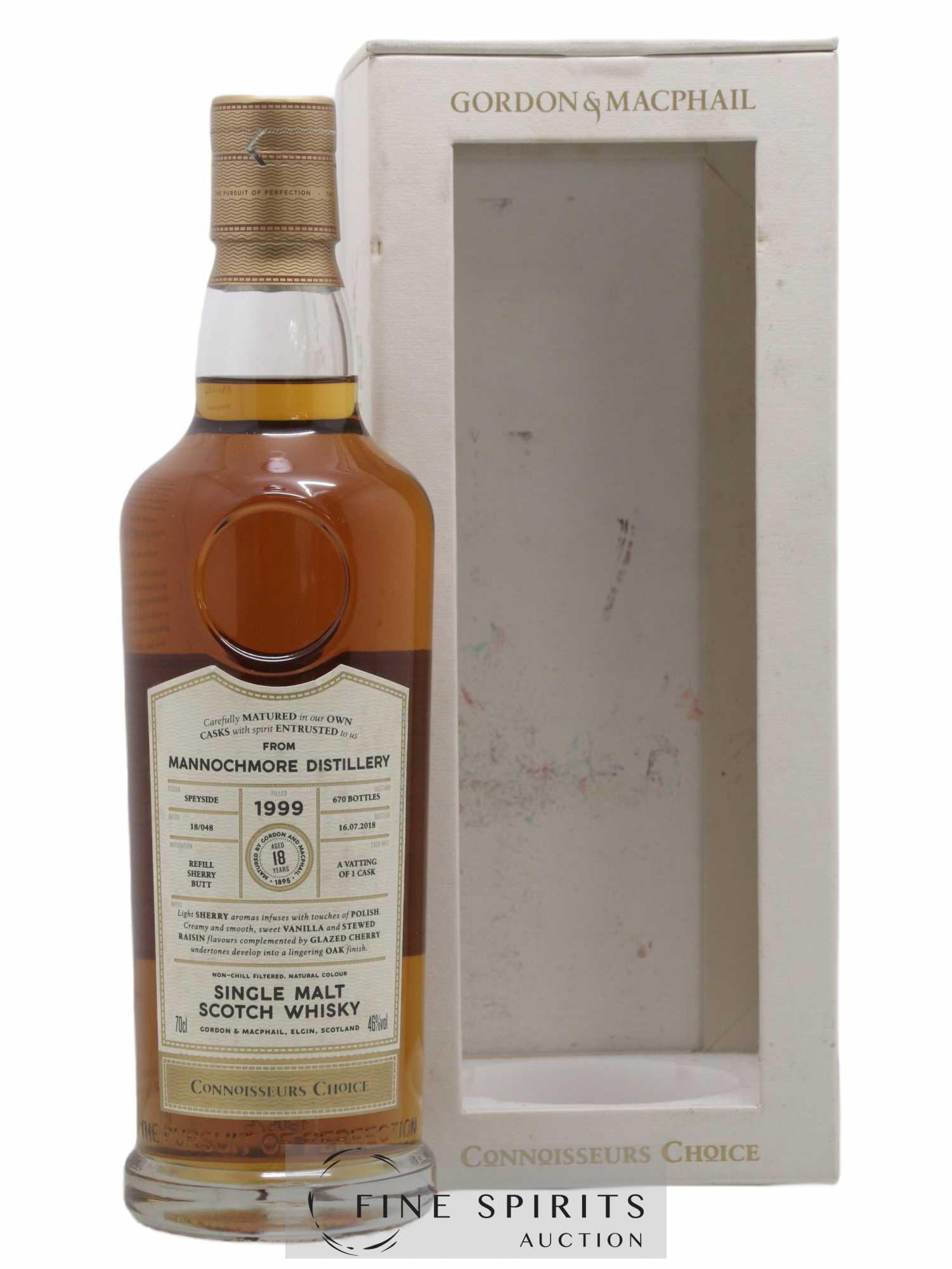 Mannochmore 18 years 1999 Gordon & Macphail Connoisseurs Choice Batch 18-048 - One of 670 - bottled 2018