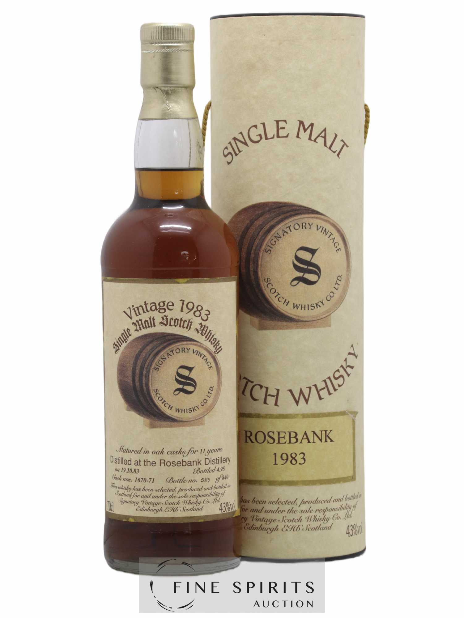 Rosebank 1983 Signatory Vintage Casks n°1670-71 - One of 840 - bottled 1995