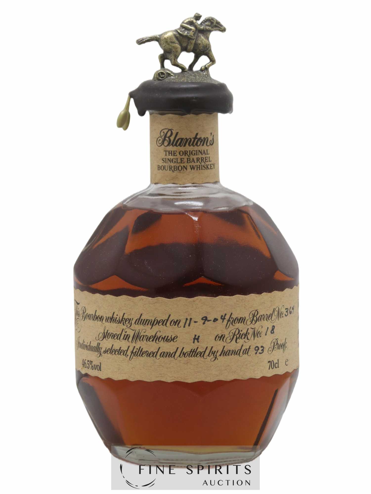 Blanton's Of. Warehouse H - Barrel n°369 - dumped 2004