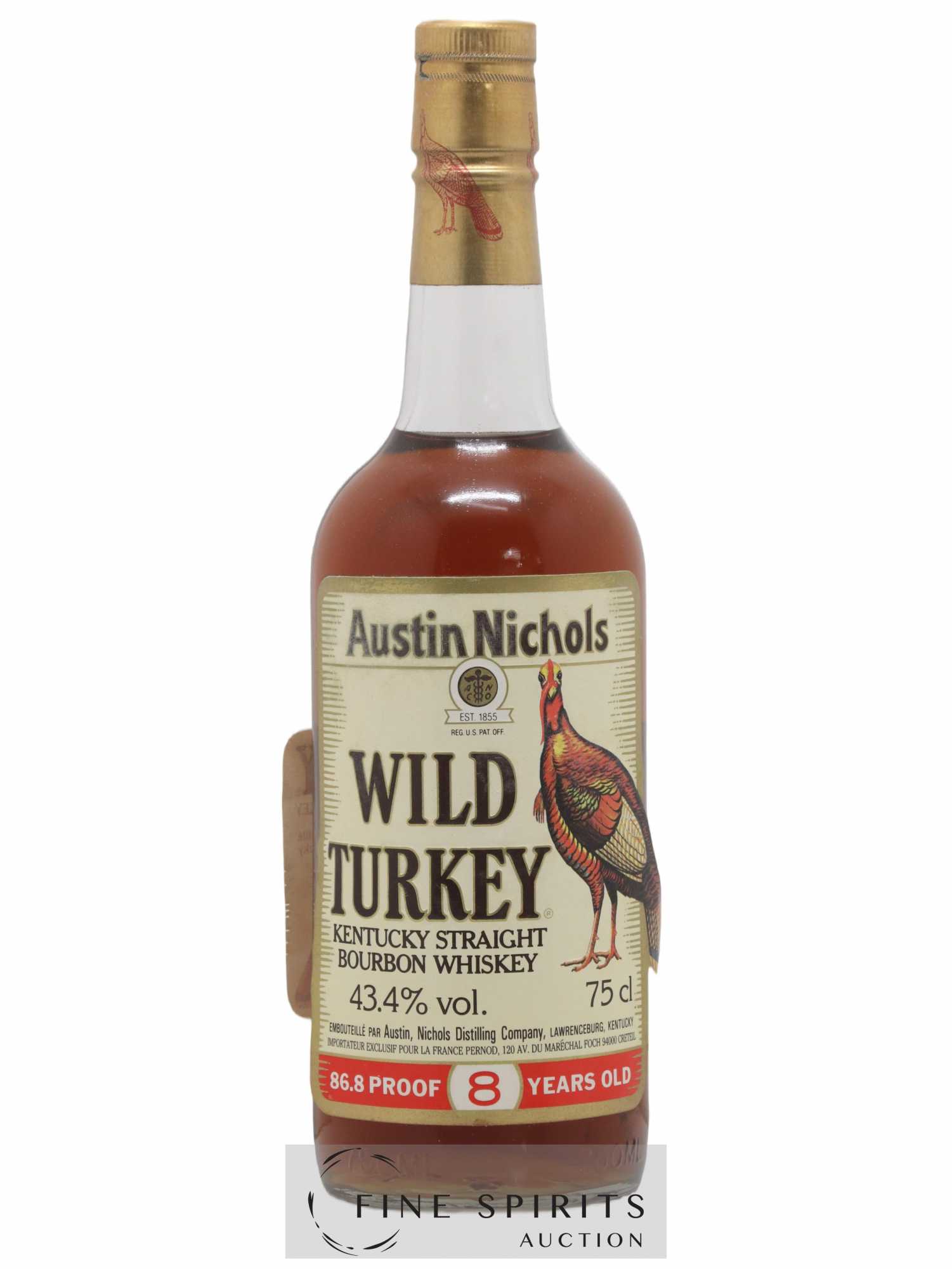 Wild Turkey 8 years Of. 86.8 Proof (75cl.)