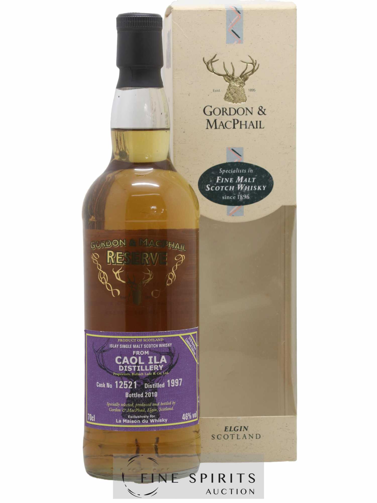 Caol Ila 1997 Gordon & MacPhail Reserve Cask n°12521 - One of 378 - bottled 2010 LMDW